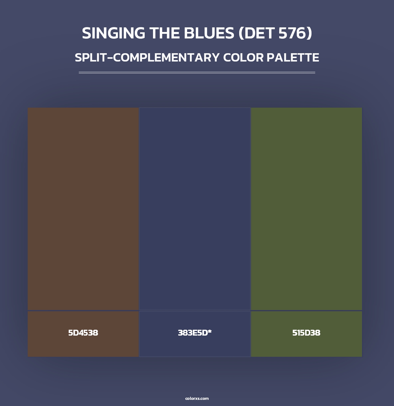 Singing the Blues (DET 576) - Split-Complementary Color Palette