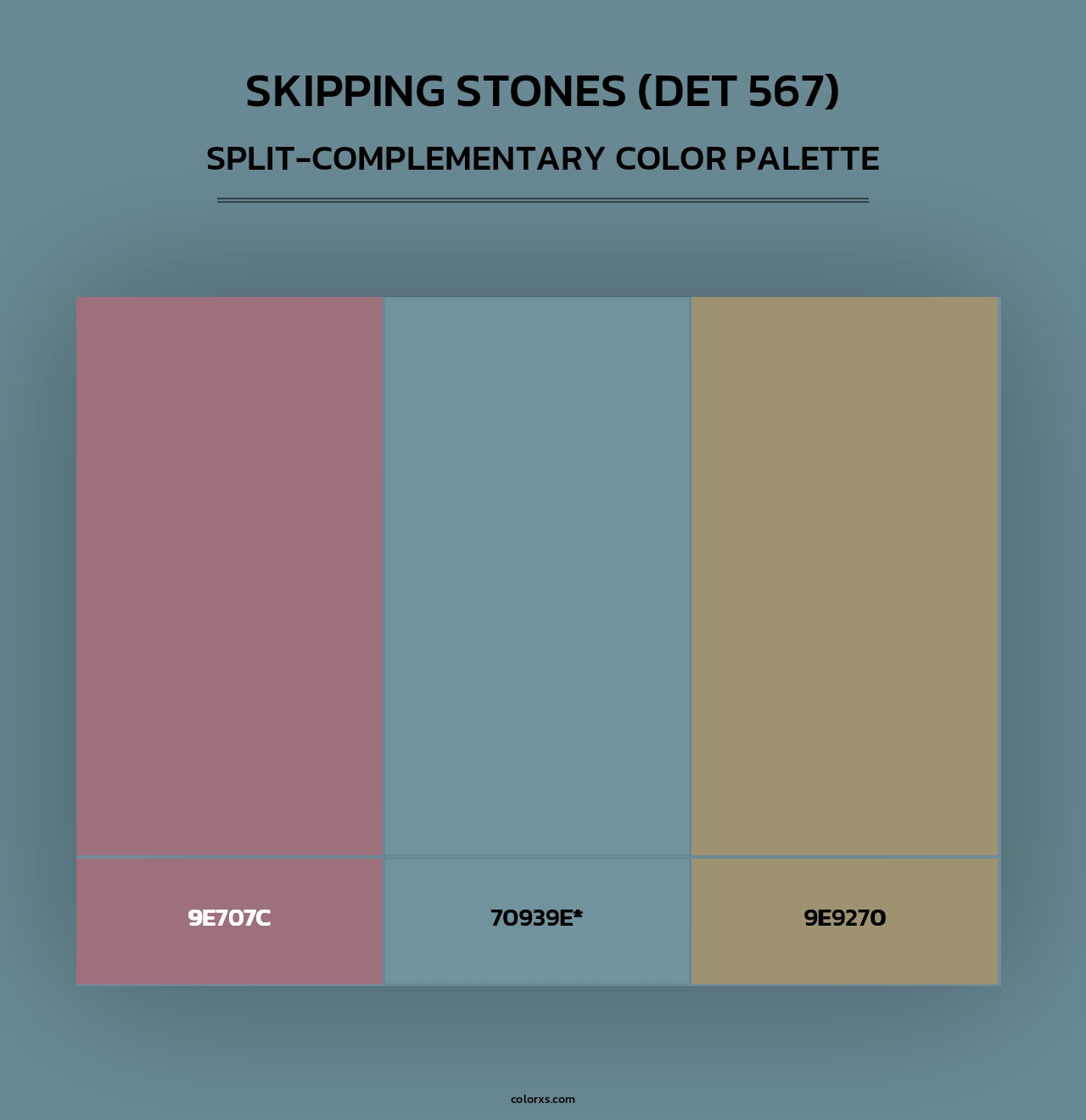 Skipping Stones (DET 567) - Split-Complementary Color Palette