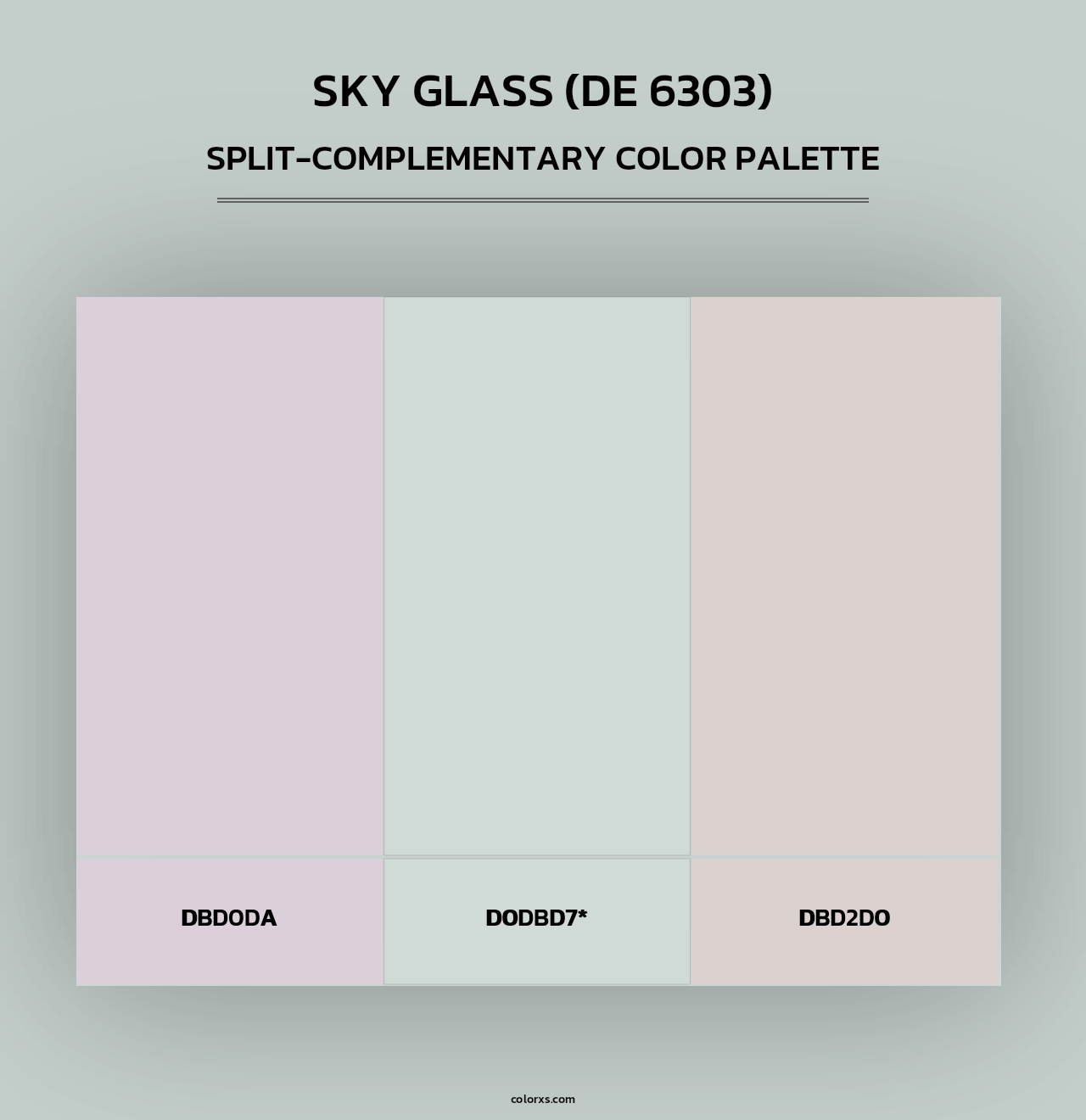 Sky Glass (DE 6303) - Split-Complementary Color Palette