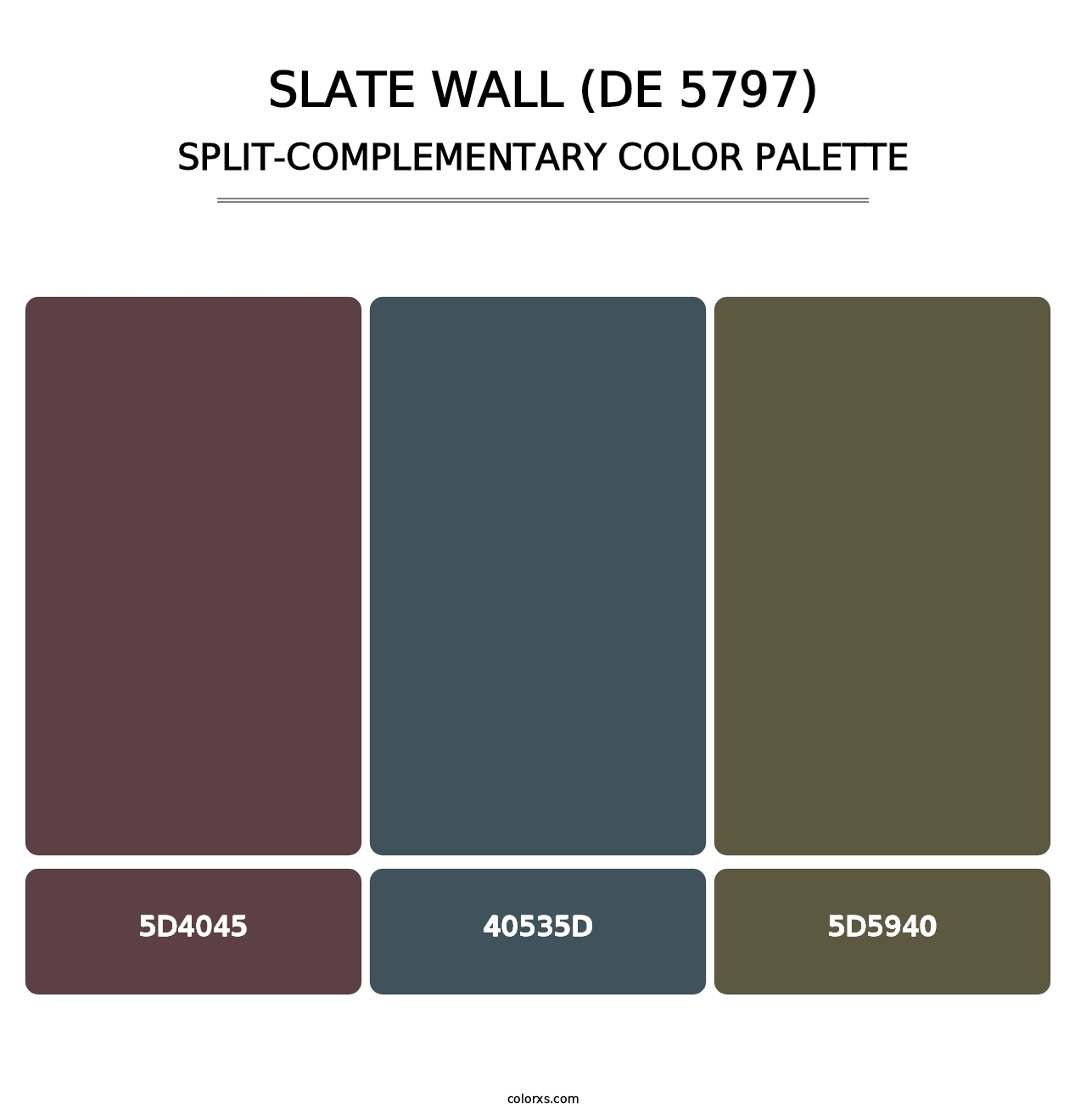Slate Wall (DE 5797) - Split-Complementary Color Palette