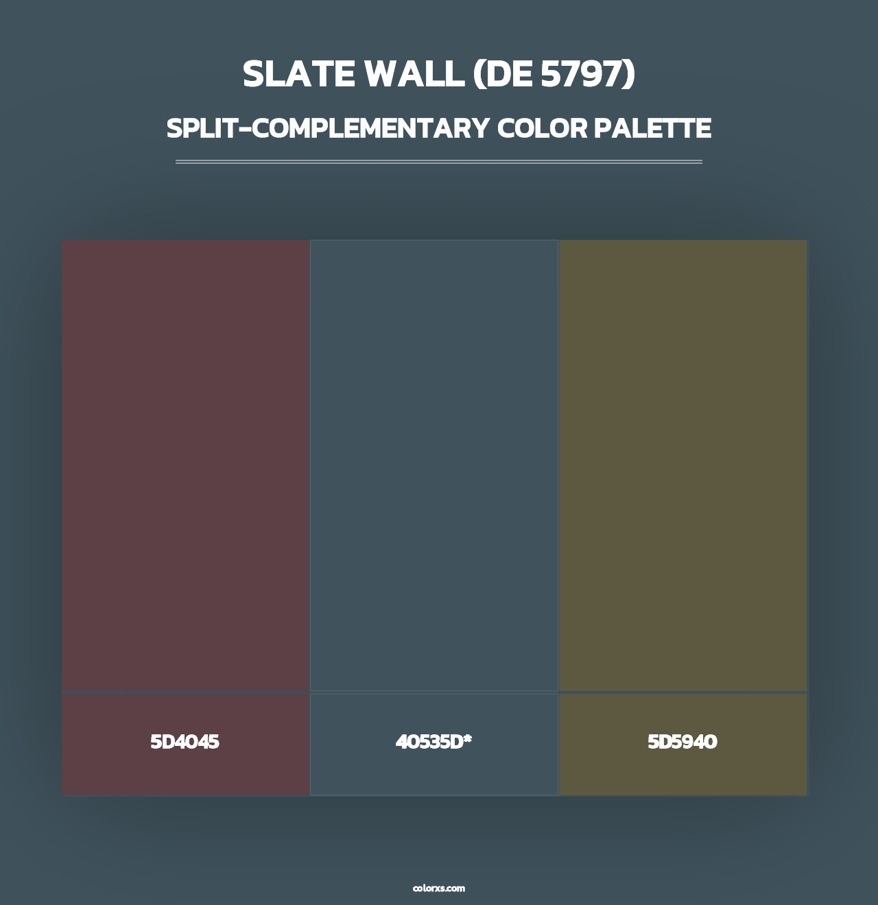 Slate Wall (DE 5797) - Split-Complementary Color Palette