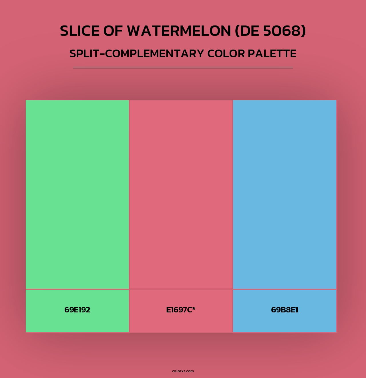 Slice of Watermelon (DE 5068) - Split-Complementary Color Palette
