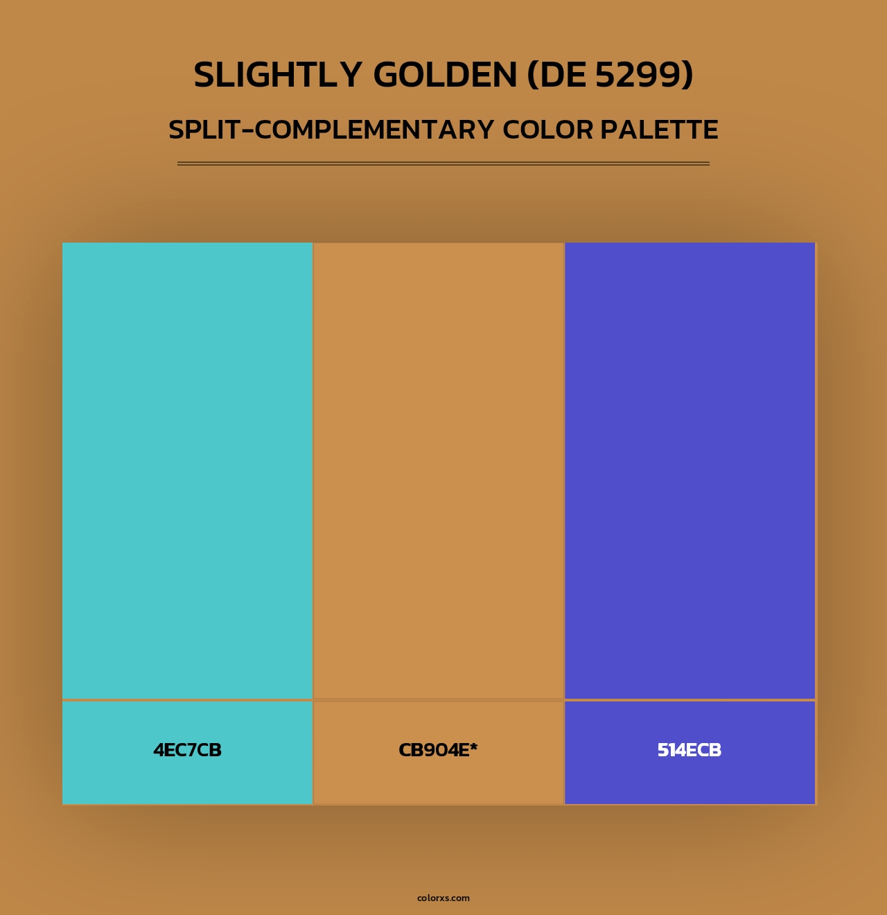 Slightly Golden (DE 5299) - Split-Complementary Color Palette
