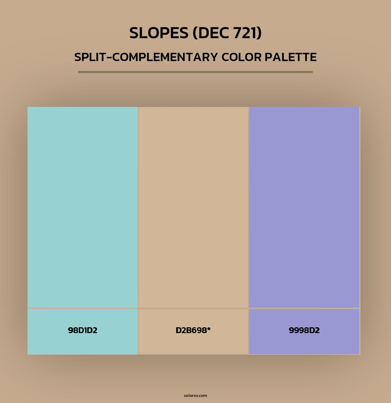 Slopes (DEC 721) - Split-Complementary Color Palette