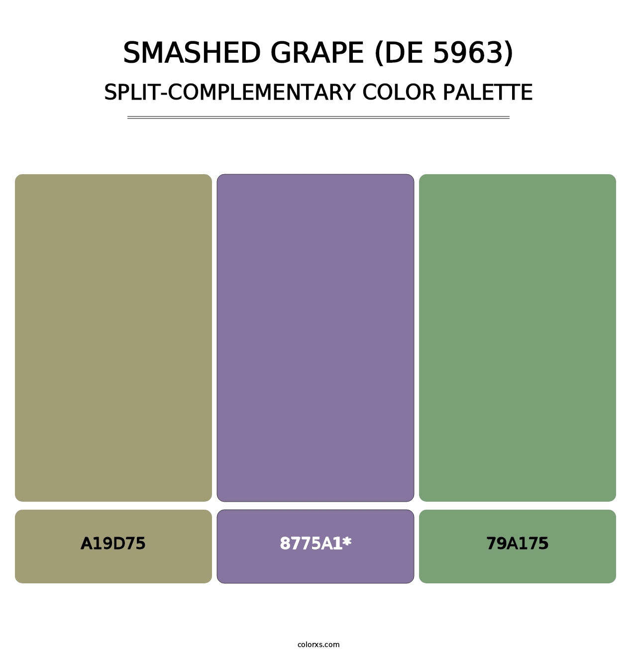 Smashed Grape (DE 5963) - Split-Complementary Color Palette