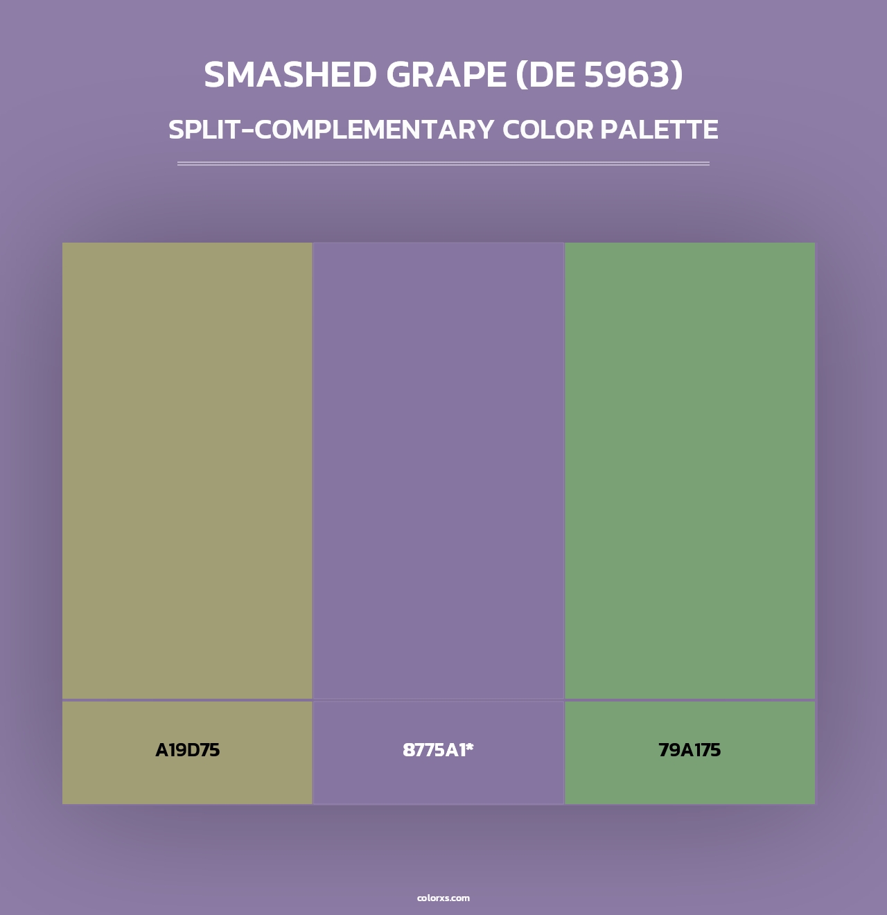 Smashed Grape (DE 5963) - Split-Complementary Color Palette