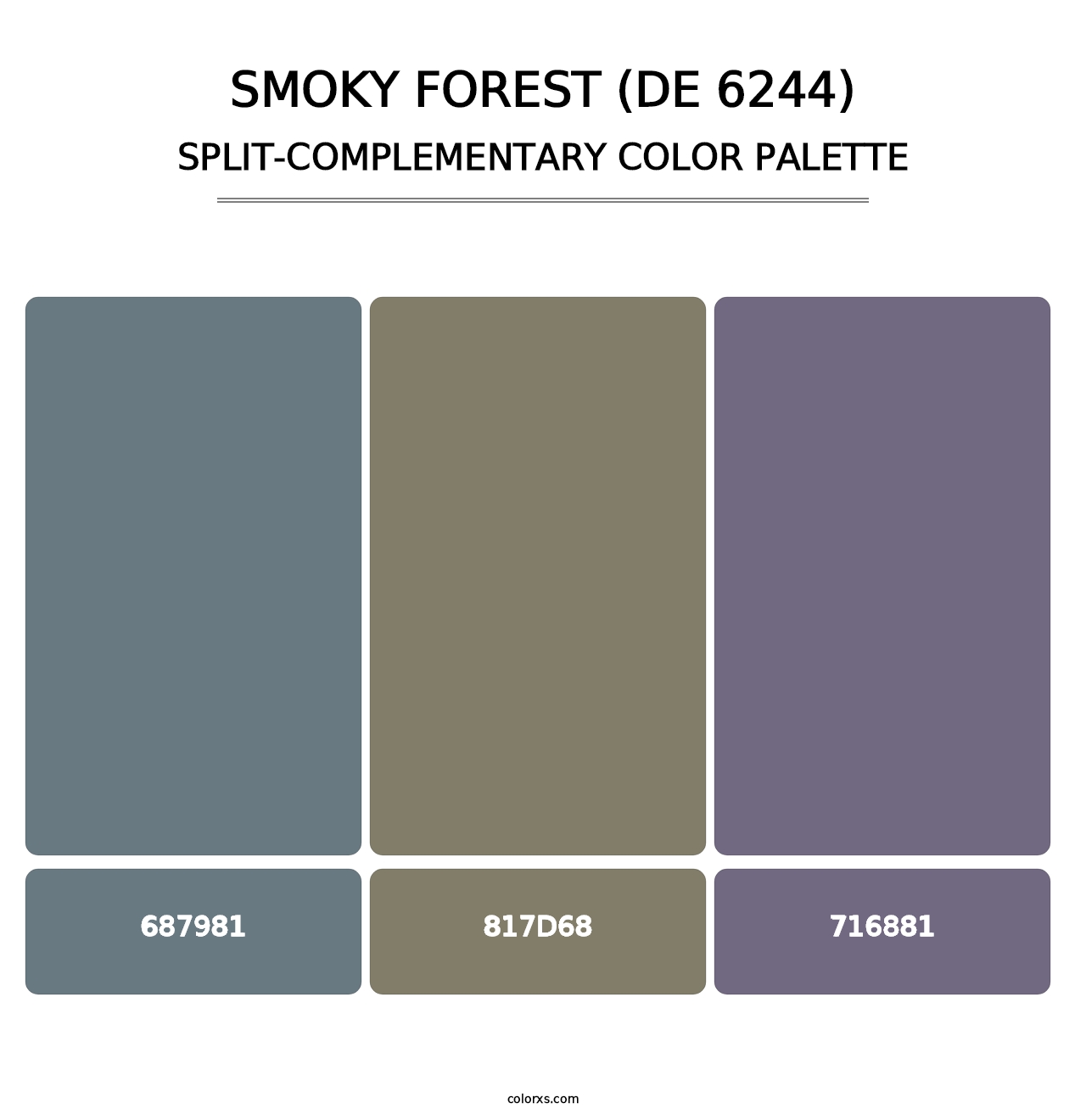 Smoky Forest (DE 6244) - Split-Complementary Color Palette