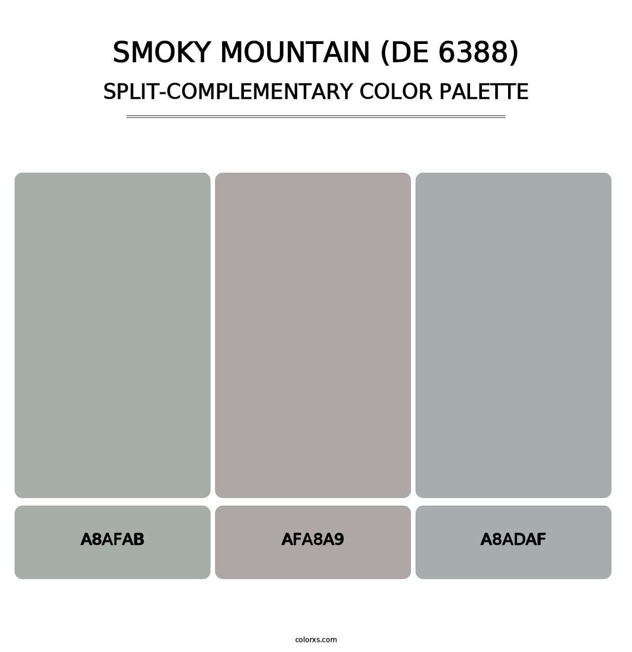 Smoky Mountain (DE 6388) - Split-Complementary Color Palette