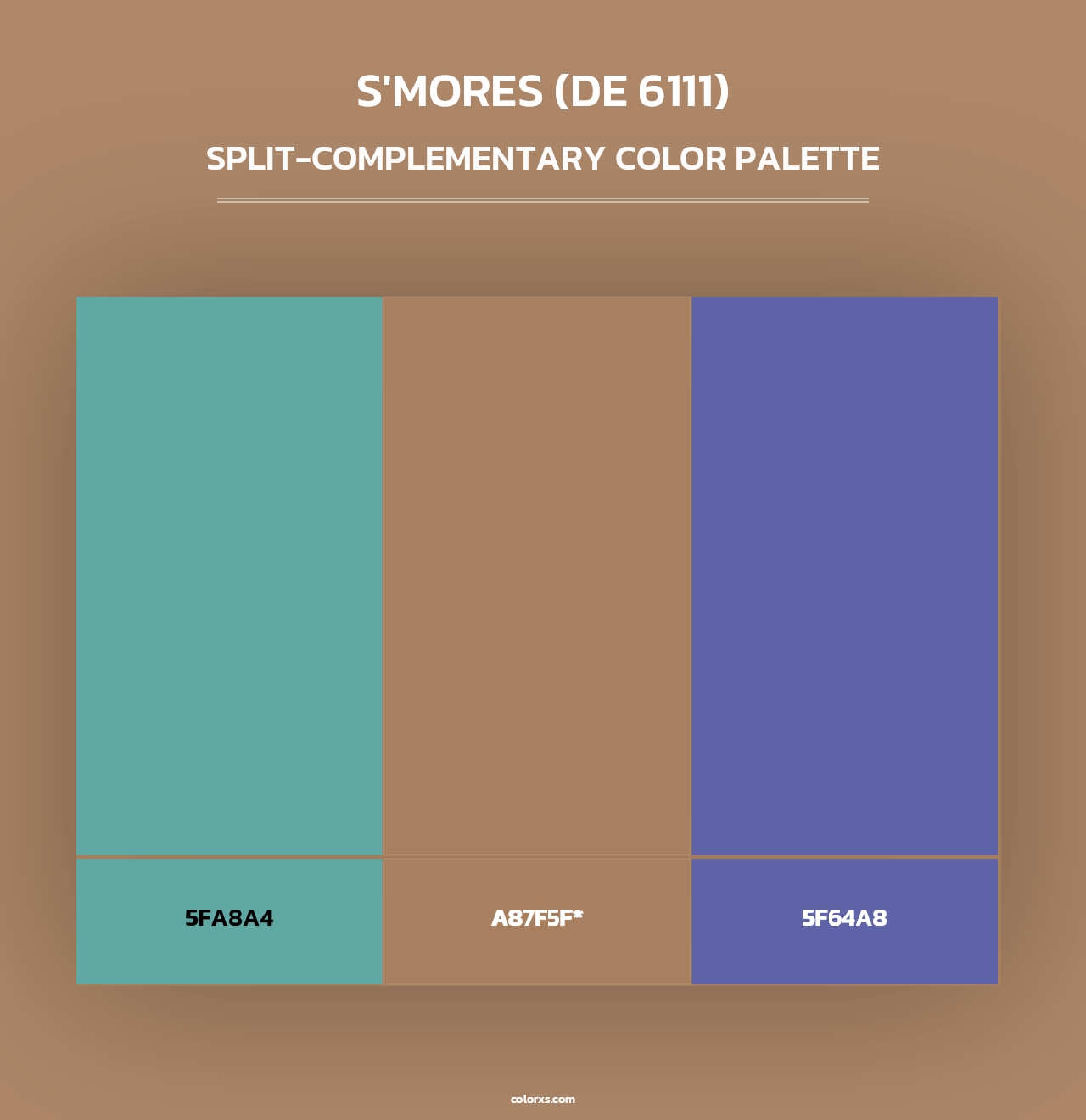 S'mores (DE 6111) - Split-Complementary Color Palette