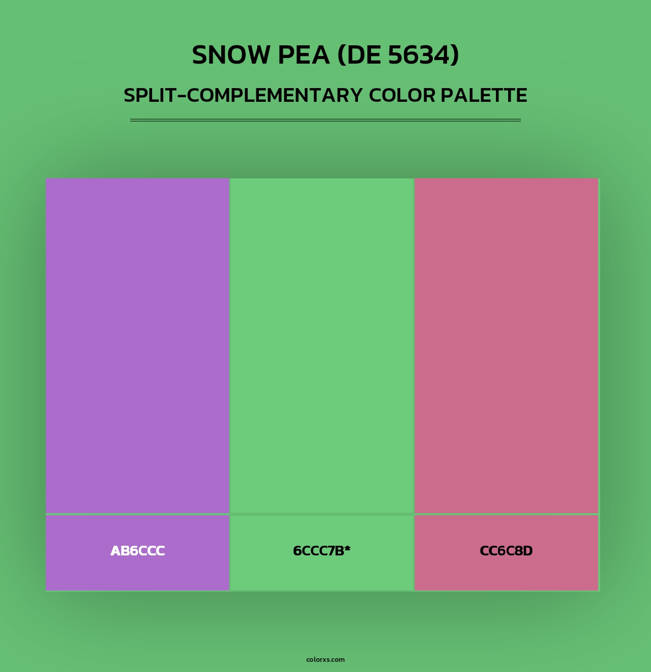 Snow Pea (DE 5634) - Split-Complementary Color Palette