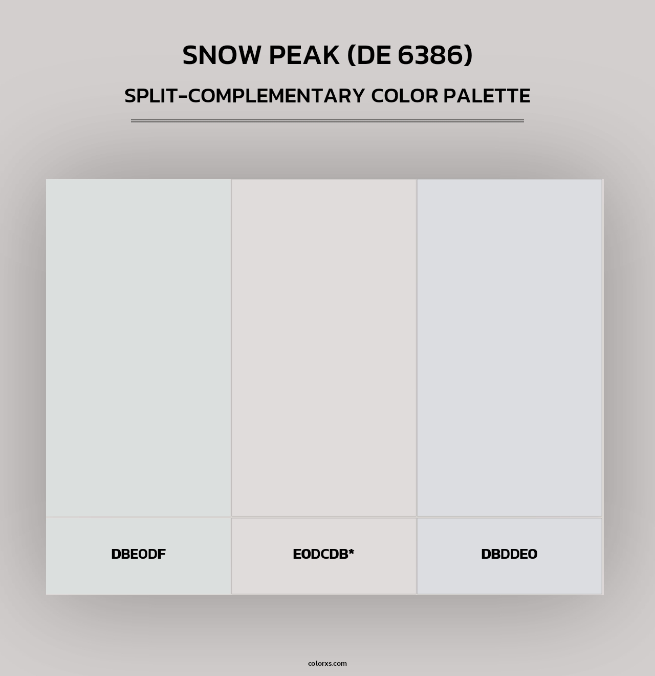 Snow Peak (DE 6386) - Split-Complementary Color Palette