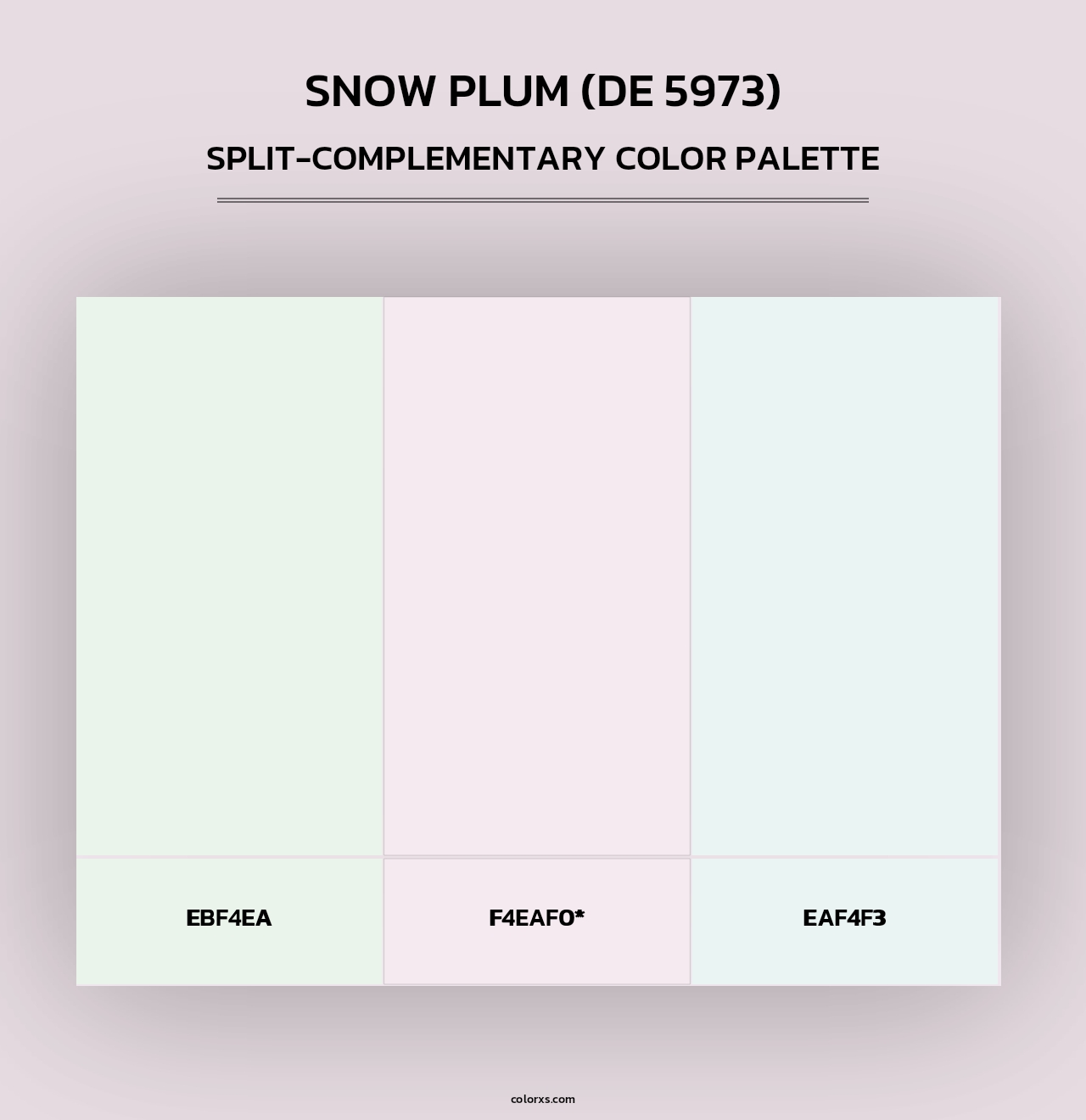 Snow Plum (DE 5973) - Split-Complementary Color Palette