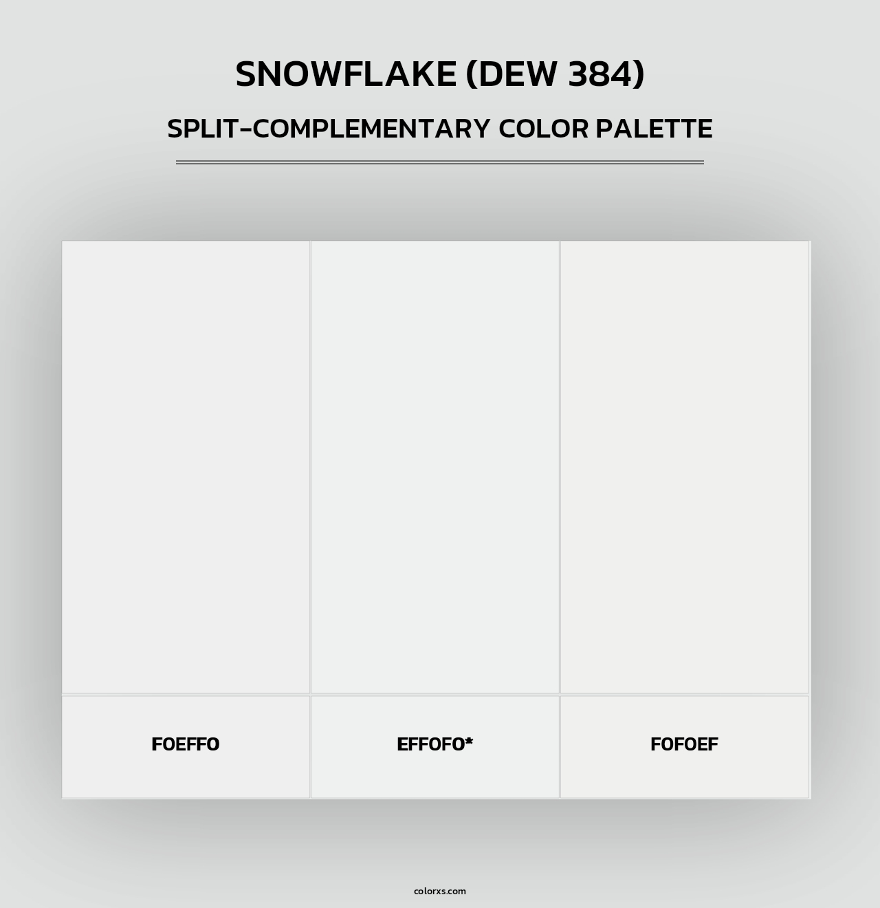 Snowflake (DEW 384) - Split-Complementary Color Palette