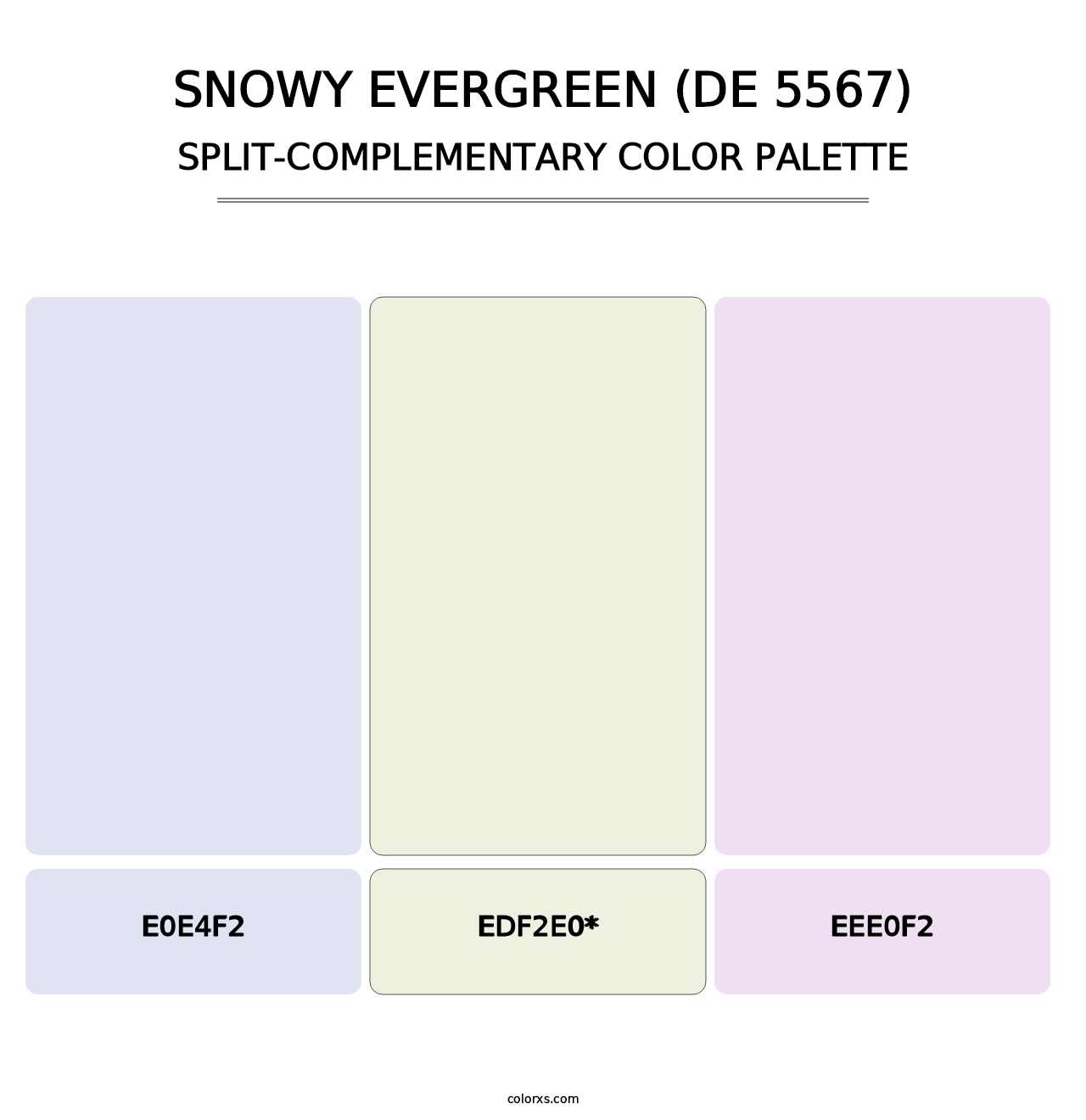 Snowy Evergreen (DE 5567) - Split-Complementary Color Palette