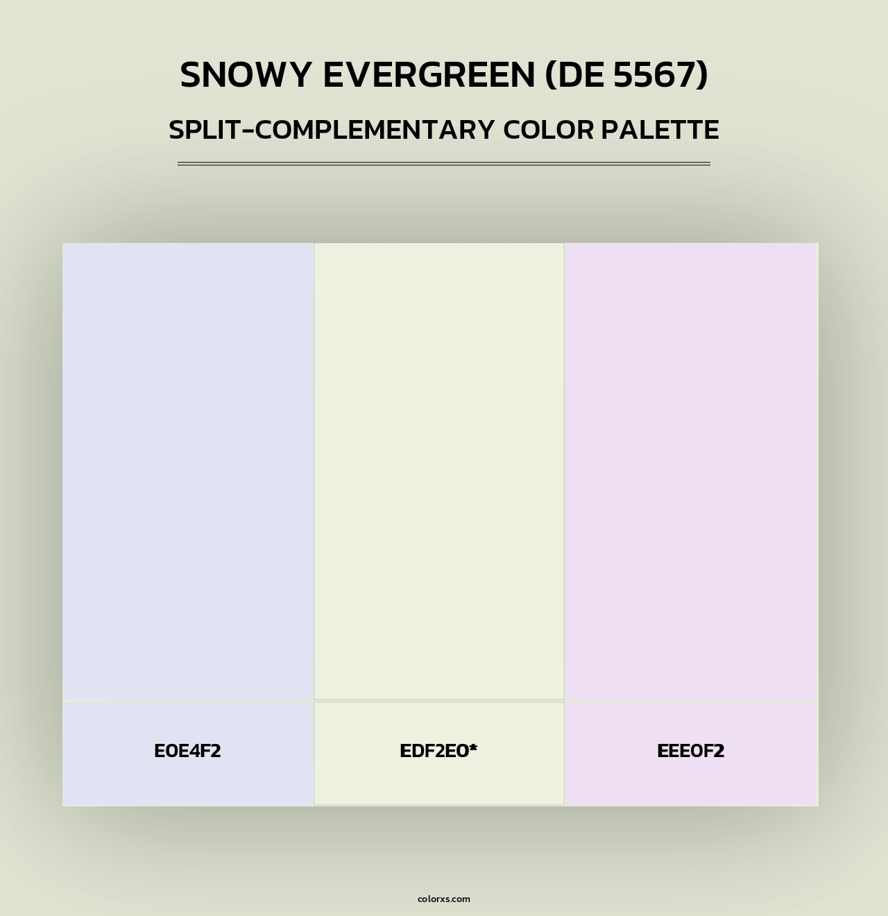 Snowy Evergreen (DE 5567) - Split-Complementary Color Palette