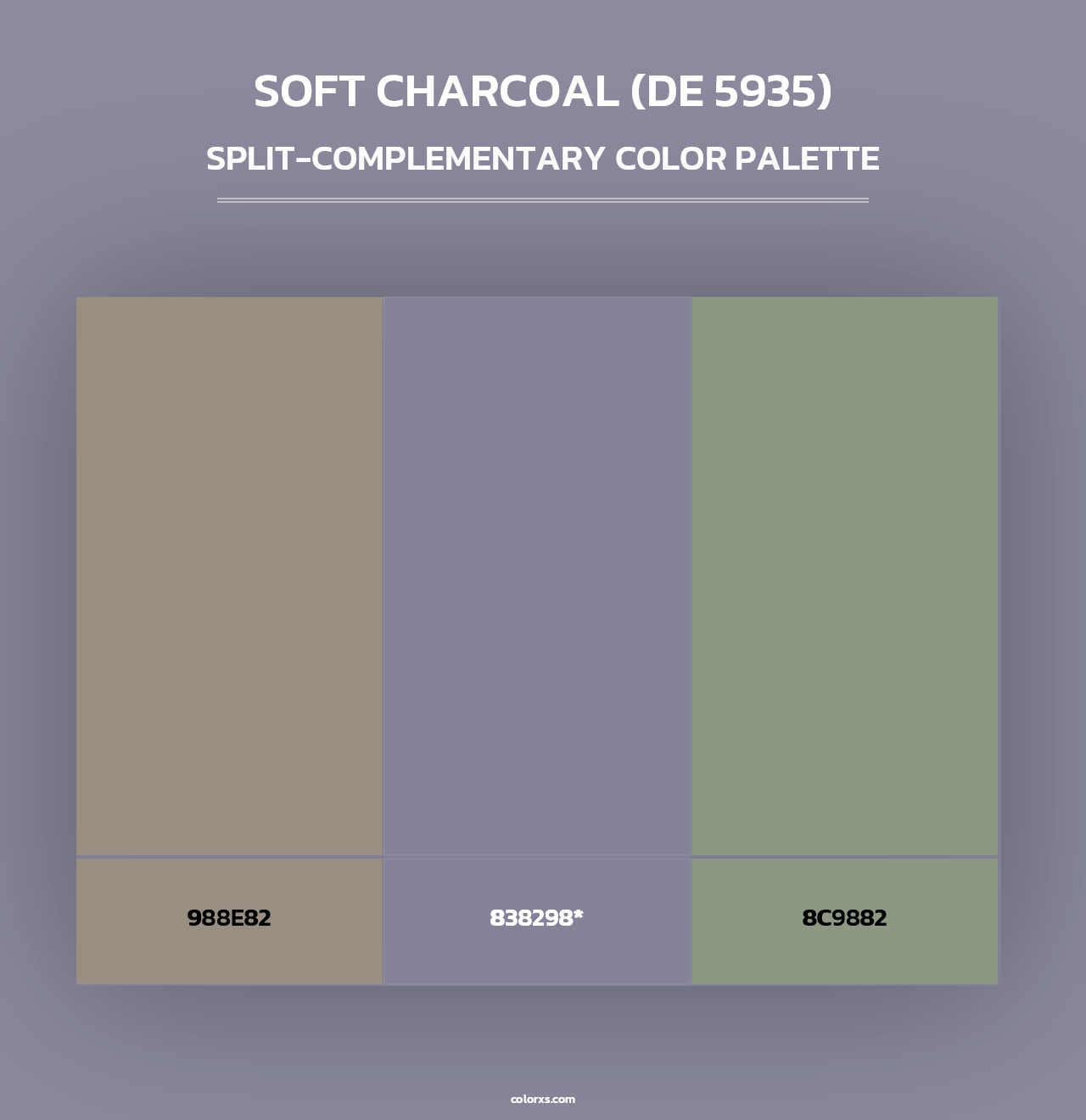 Soft Charcoal (DE 5935) - Split-Complementary Color Palette