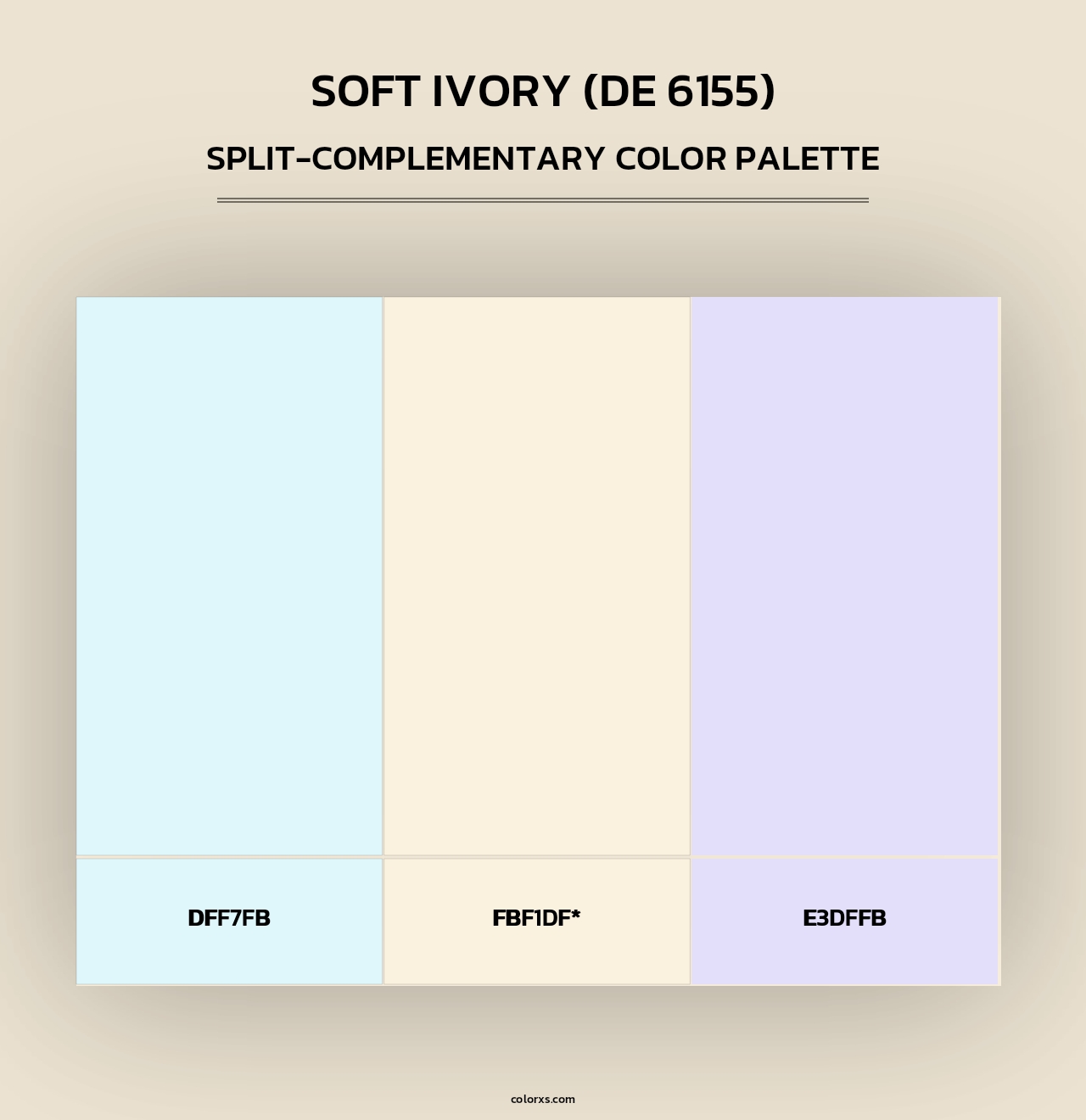 Soft Ivory (DE 6155) - Split-Complementary Color Palette