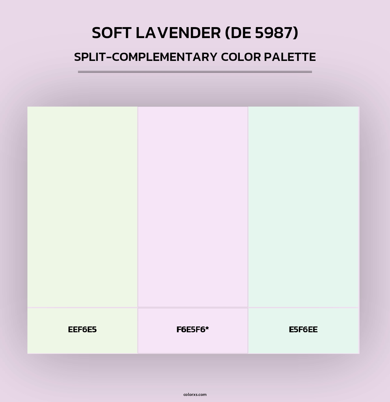 Soft Lavender (DE 5987) - Split-Complementary Color Palette