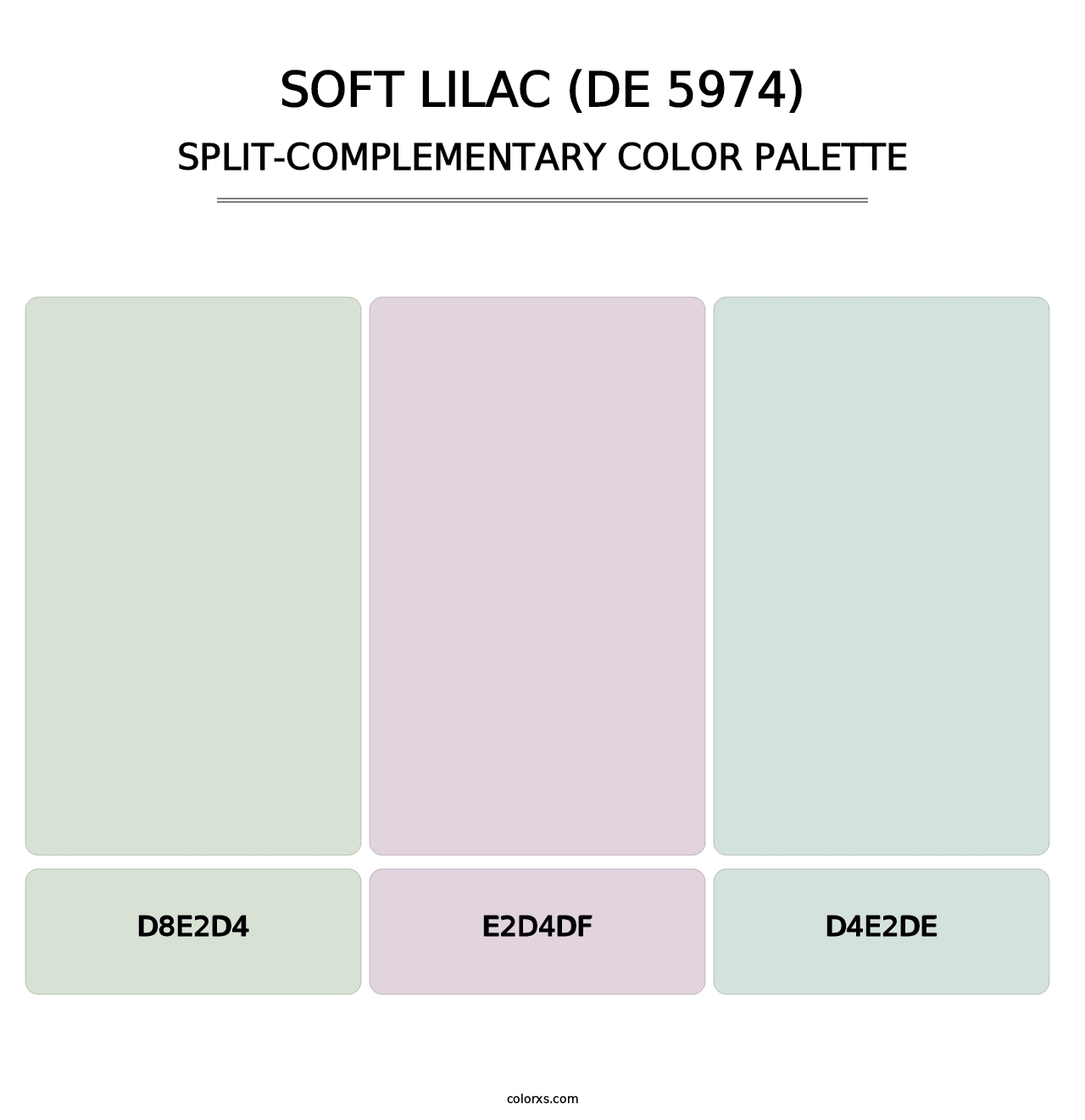 Soft Lilac (DE 5974) - Split-Complementary Color Palette
