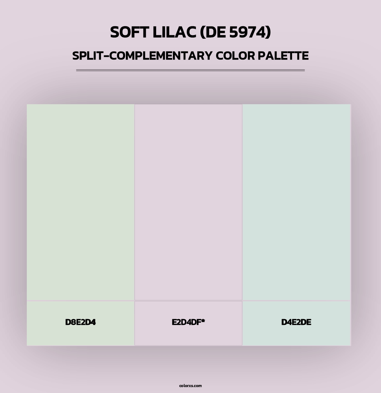 Soft Lilac (DE 5974) - Split-Complementary Color Palette