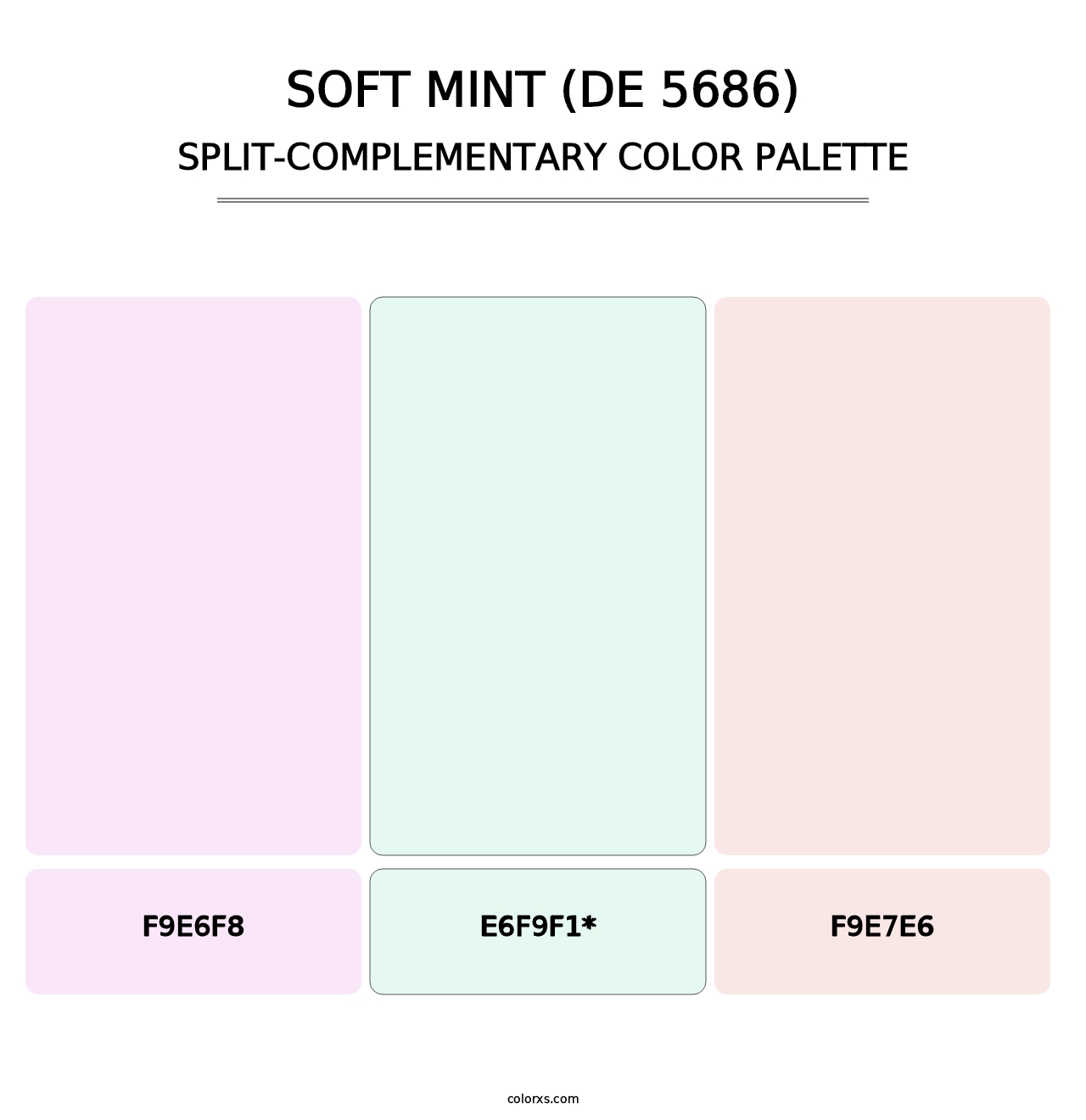 Soft Mint (DE 5686) - Split-Complementary Color Palette