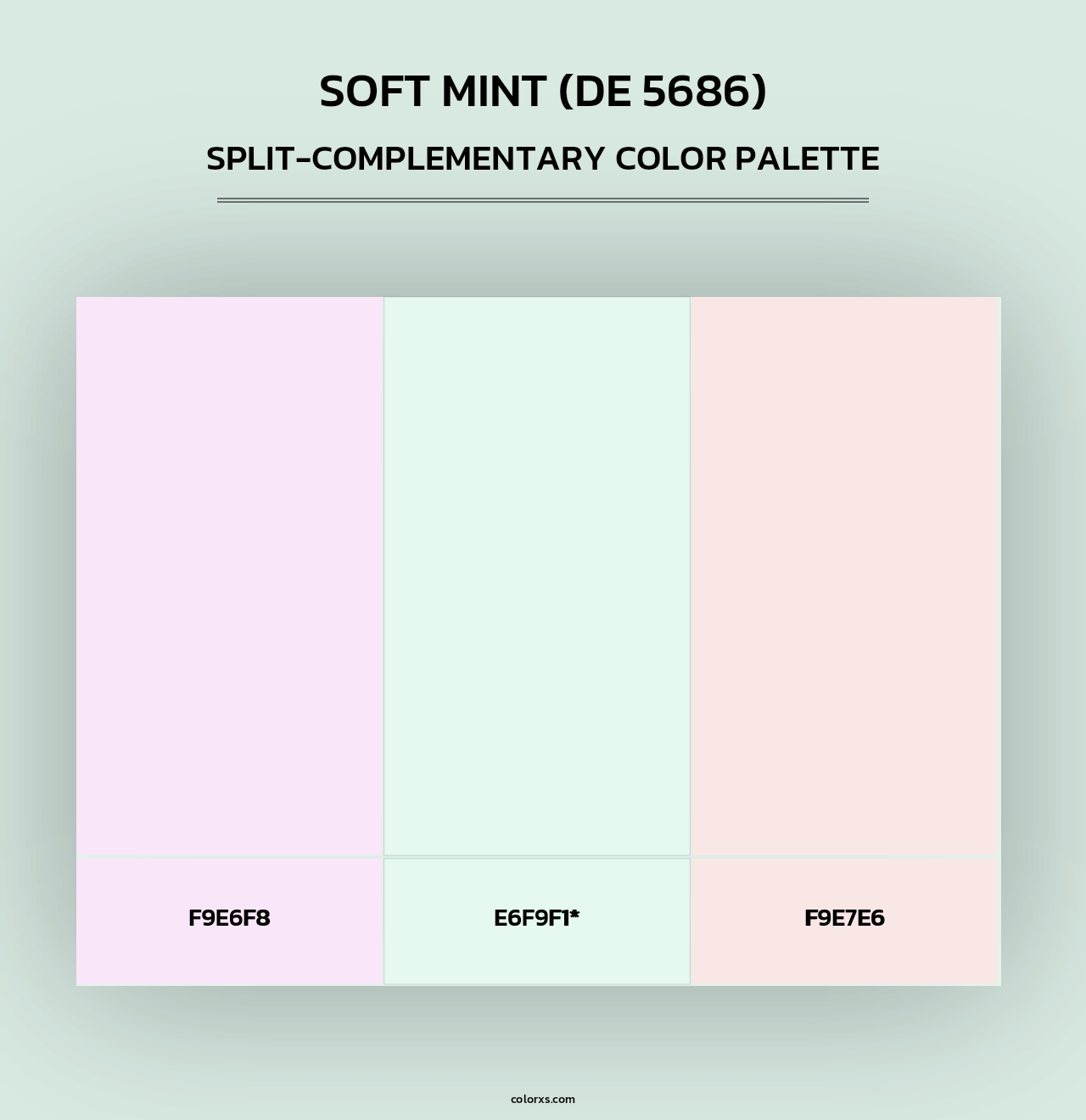 Soft Mint (DE 5686) - Split-Complementary Color Palette