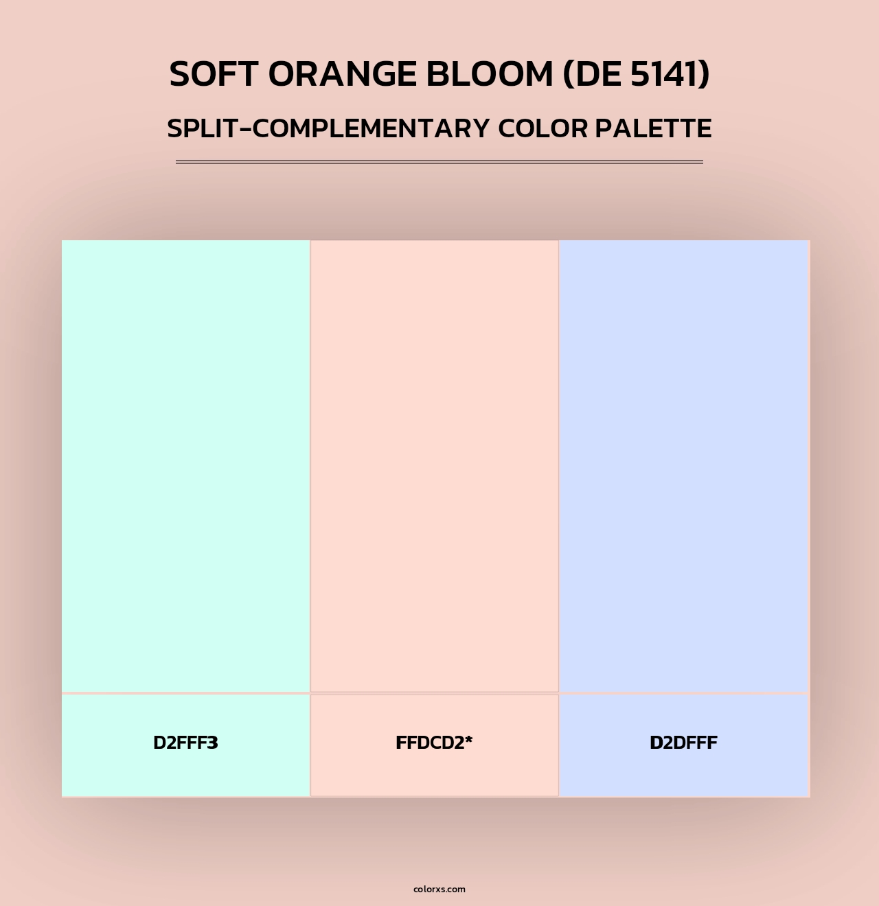 Soft Orange Bloom (DE 5141) - Split-Complementary Color Palette