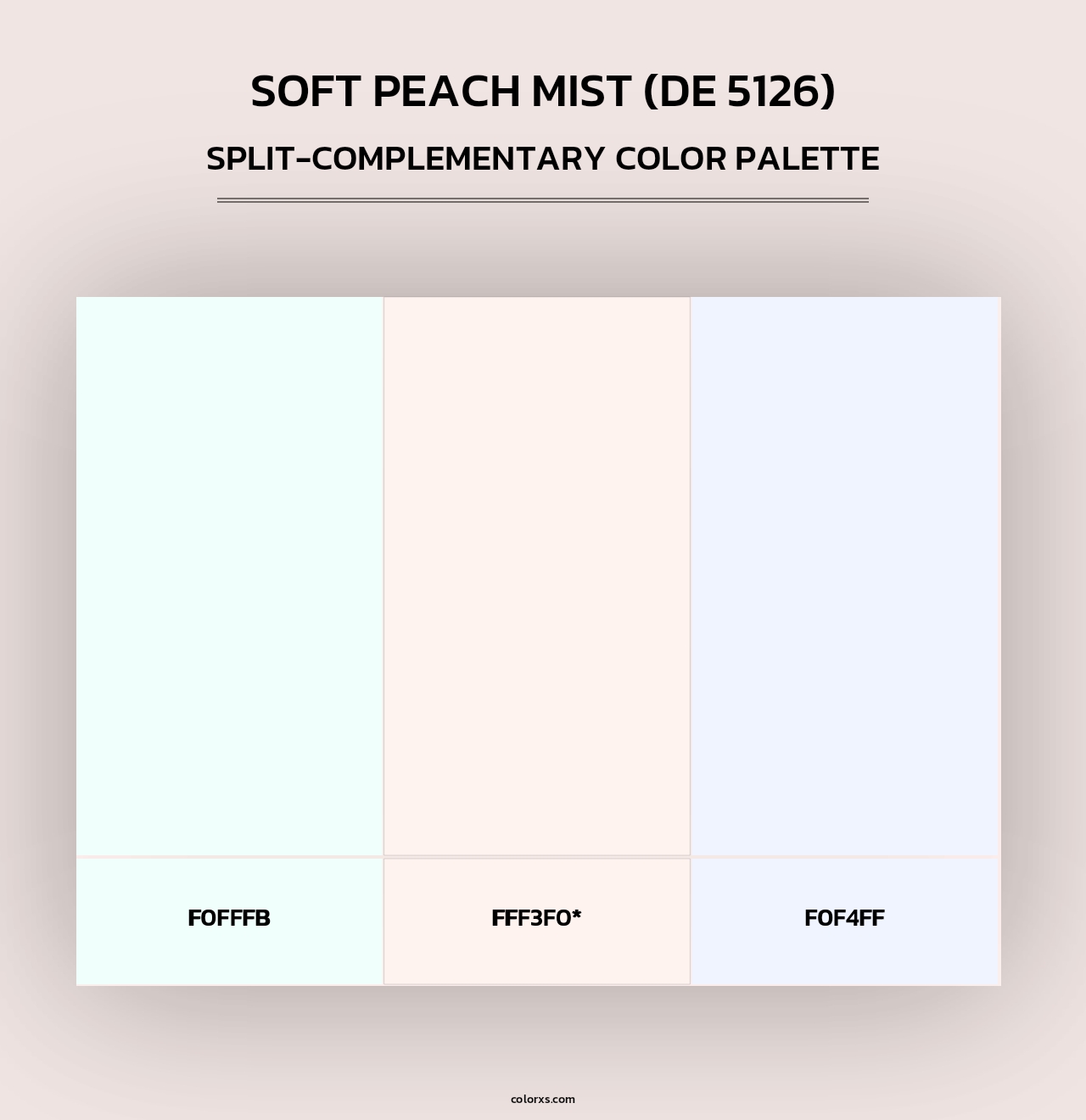 Soft Peach Mist (DE 5126) - Split-Complementary Color Palette