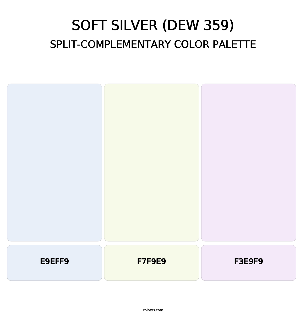 Soft Silver (DEW 359) - Split-Complementary Color Palette