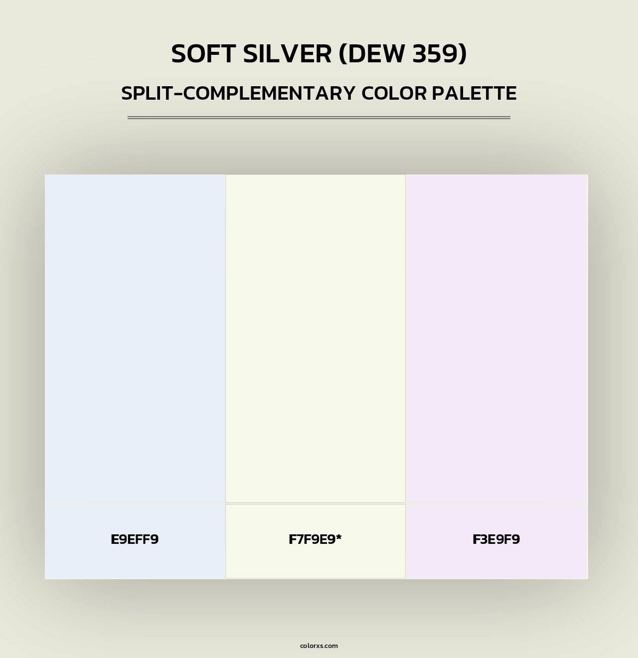 Soft Silver (DEW 359) - Split-Complementary Color Palette