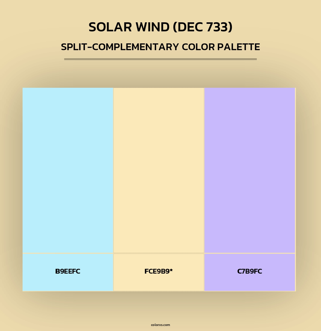 Solar Wind (DEC 733) - Split-Complementary Color Palette