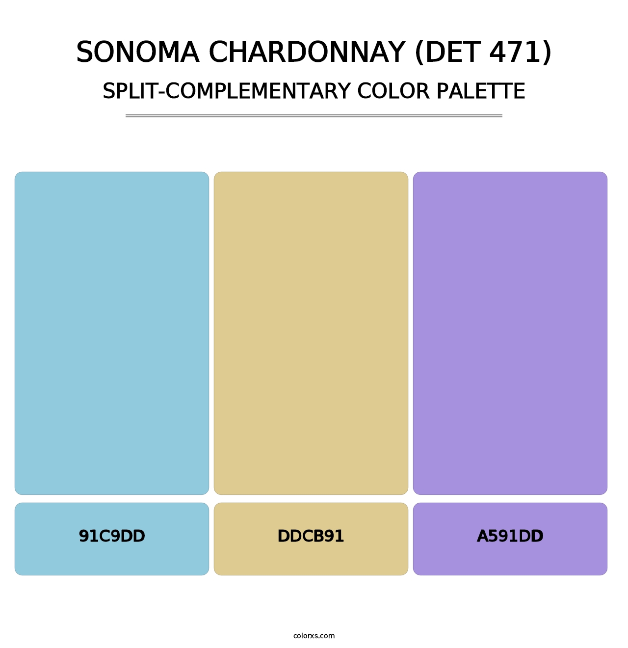 Sonoma Chardonnay (DET 471) - Split-Complementary Color Palette