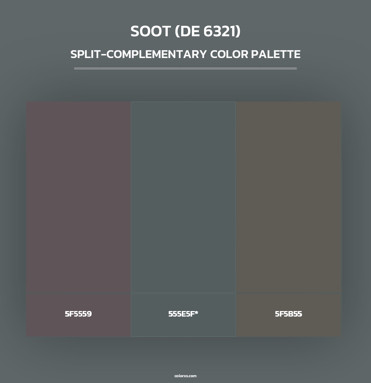 Soot (DE 6321) - Split-Complementary Color Palette