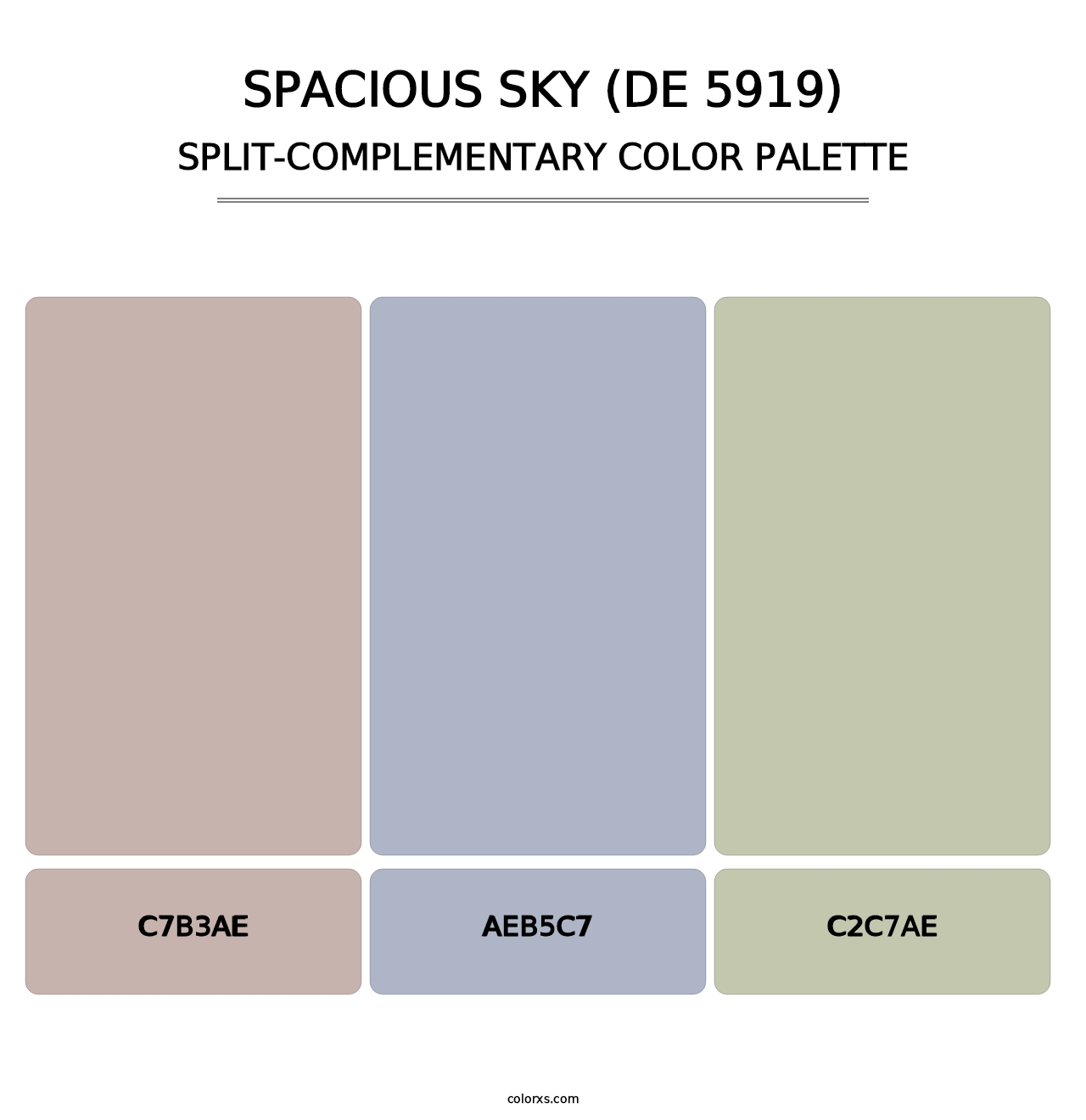 Spacious Sky (DE 5919) - Split-Complementary Color Palette