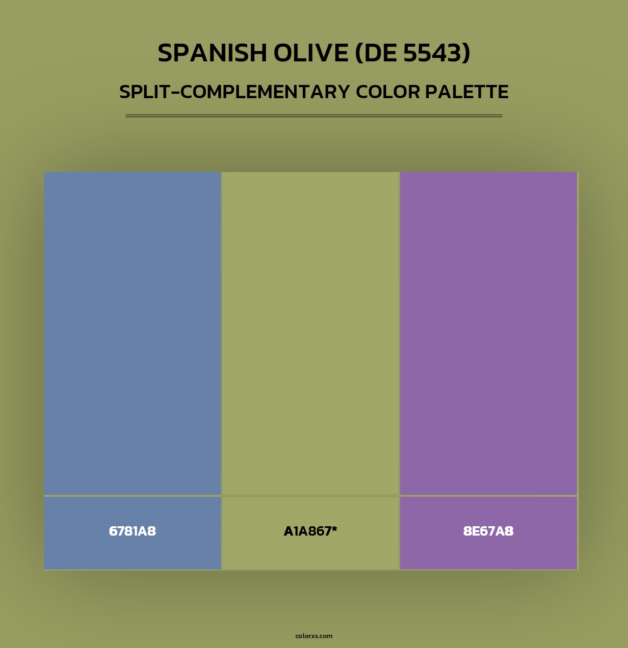 Spanish Olive (DE 5543) - Split-Complementary Color Palette