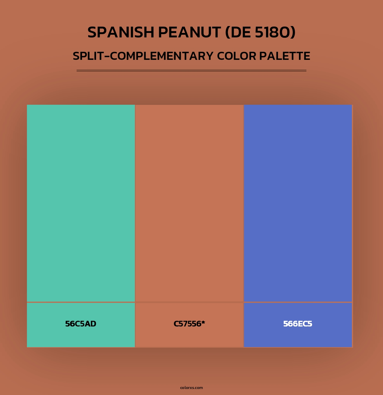 Spanish Peanut (DE 5180) - Split-Complementary Color Palette