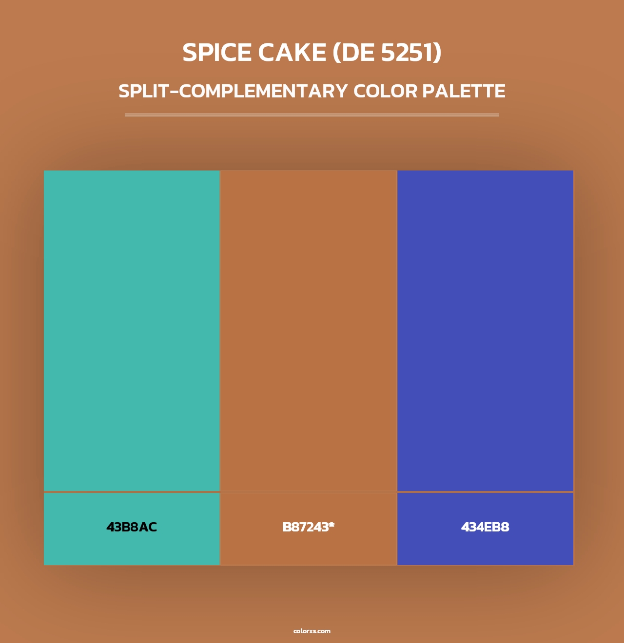 Spice Cake (DE 5251) - Split-Complementary Color Palette