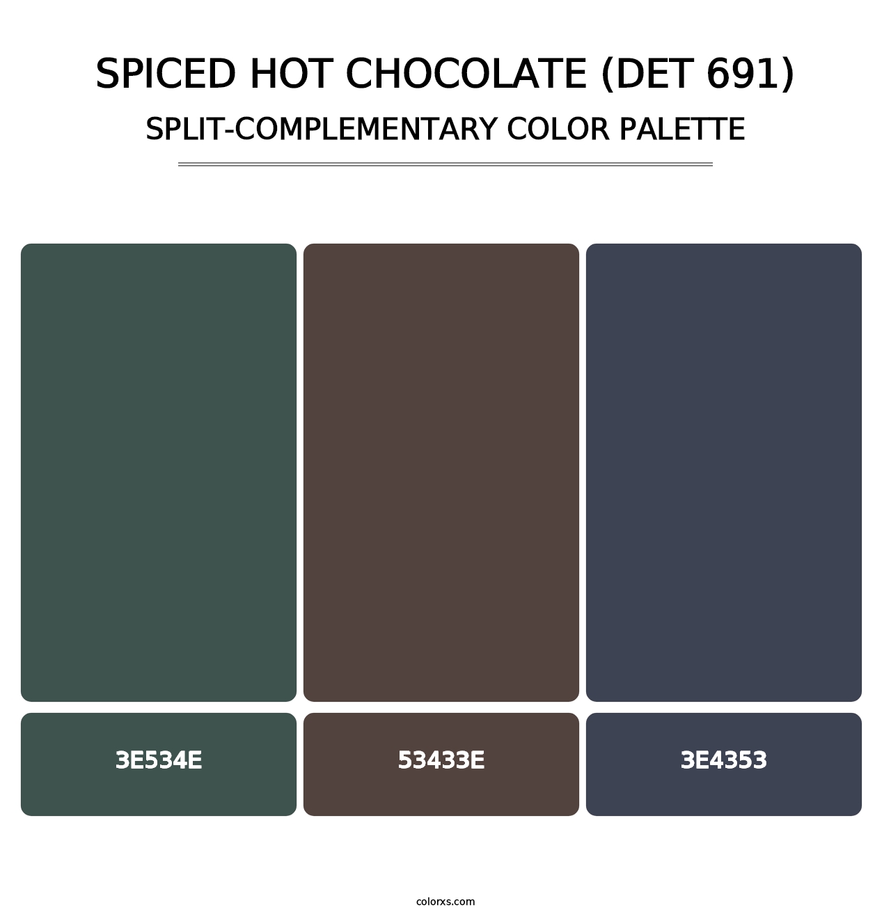 Spiced Hot Chocolate (DET 691) - Split-Complementary Color Palette