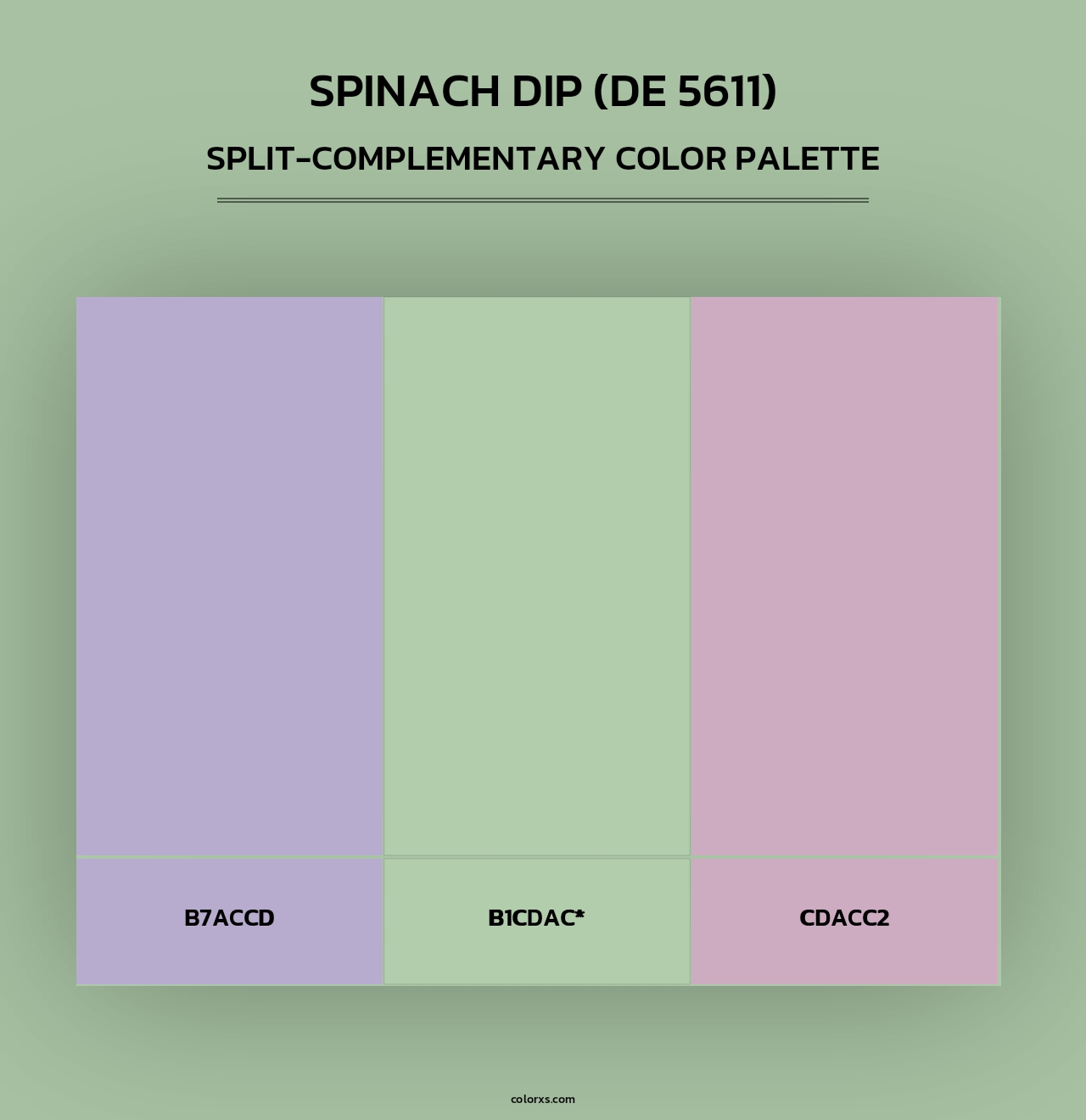 Spinach Dip (DE 5611) - Split-Complementary Color Palette