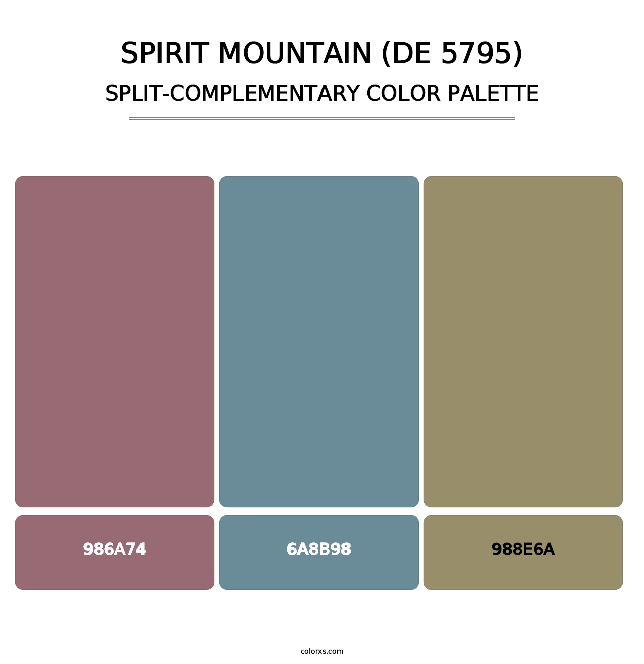 Spirit Mountain (DE 5795) - Split-Complementary Color Palette