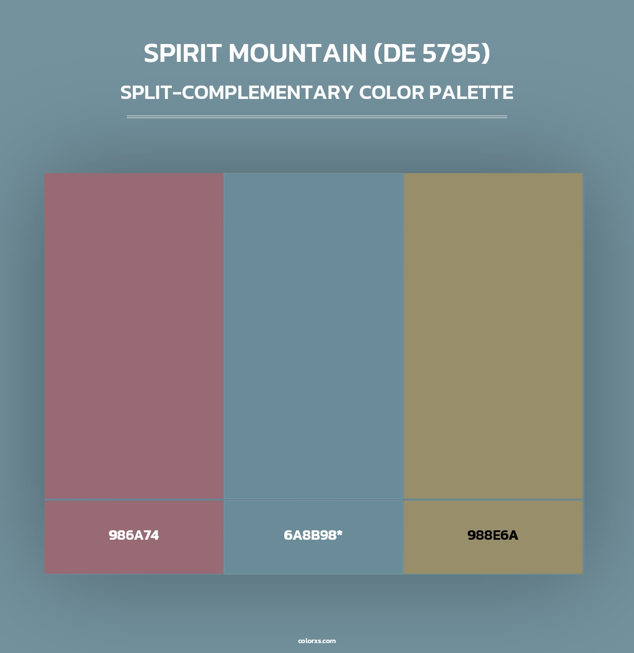 Spirit Mountain (DE 5795) - Split-Complementary Color Palette