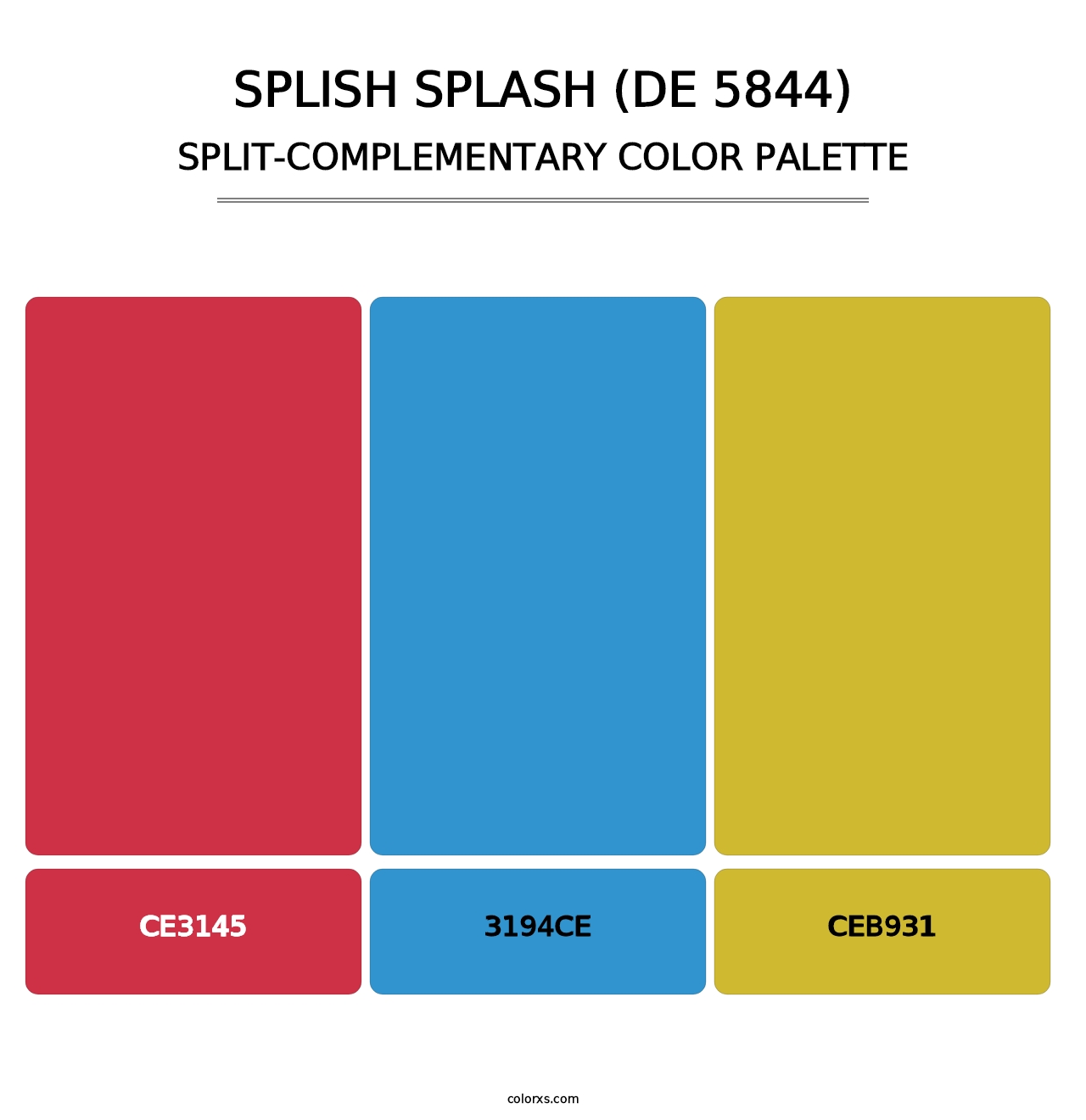 Splish Splash (DE 5844) - Split-Complementary Color Palette