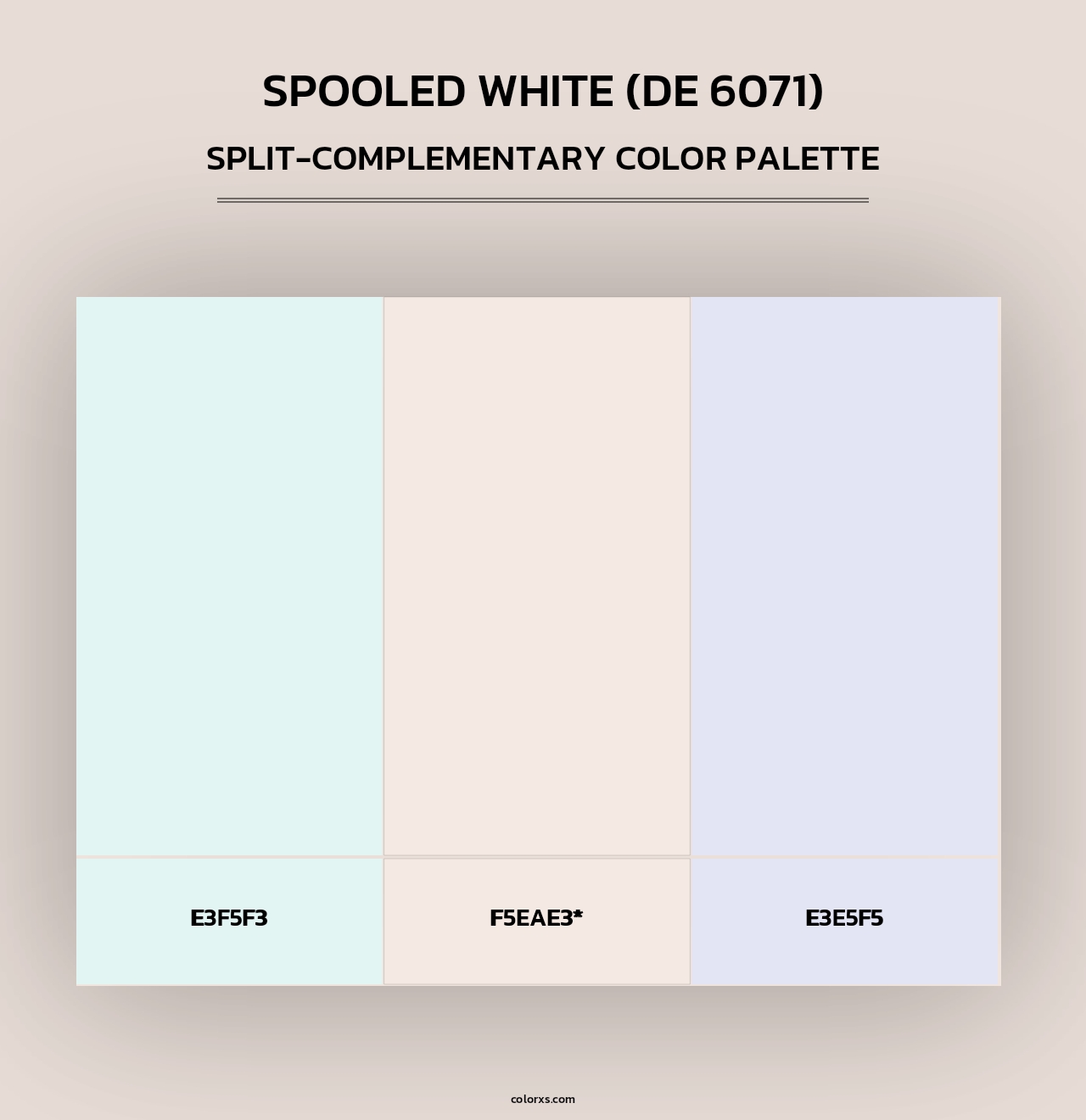 Spooled White (DE 6071) - Split-Complementary Color Palette