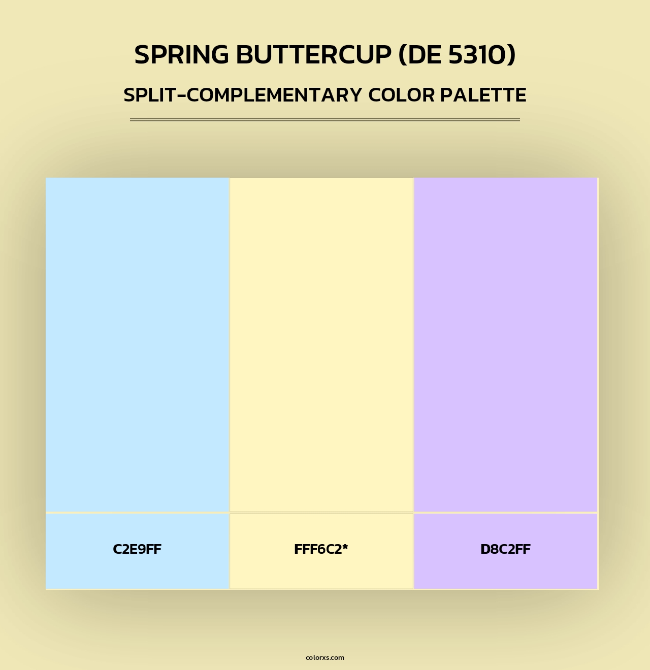 Spring Buttercup (DE 5310) - Split-Complementary Color Palette