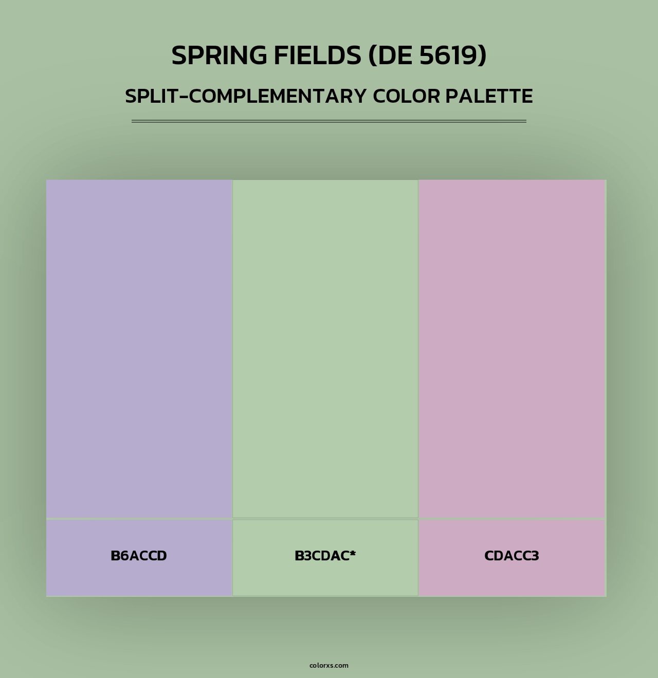 Spring Fields (DE 5619) - Split-Complementary Color Palette
