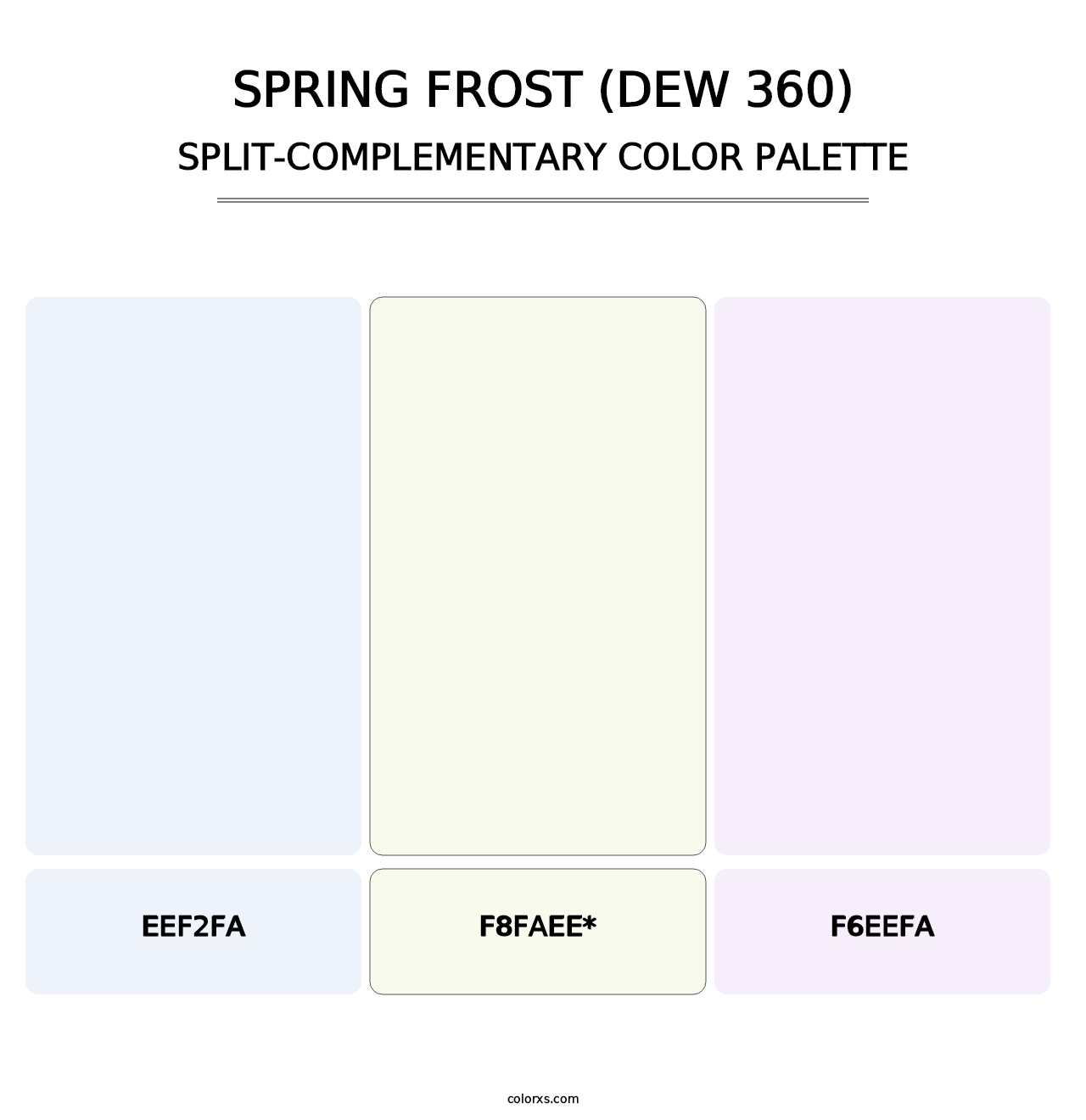 Spring Frost (DEW 360) - Split-Complementary Color Palette