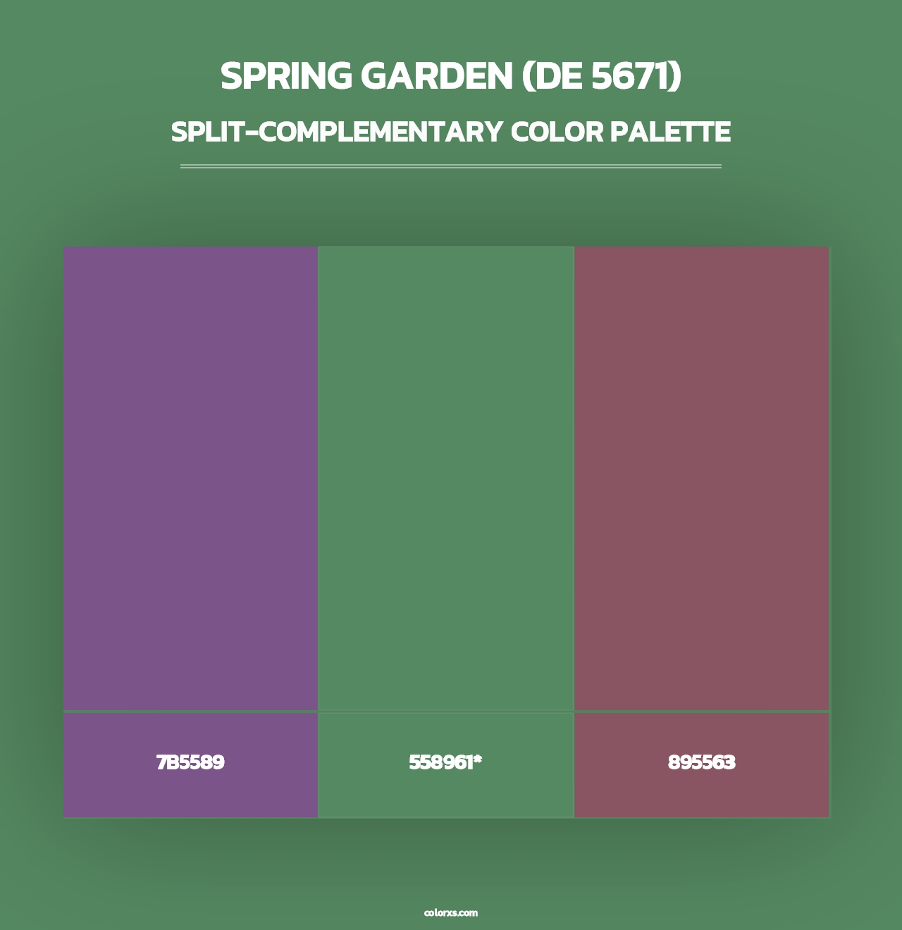 Spring Garden (DE 5671) - Split-Complementary Color Palette