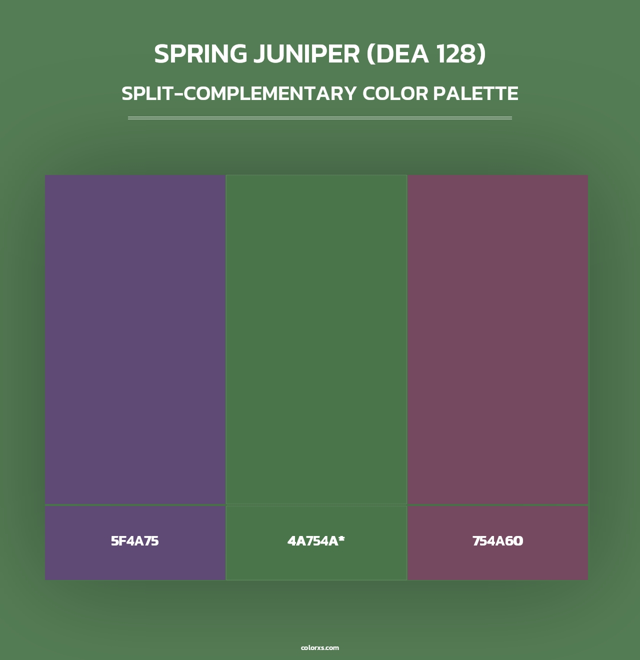 Spring Juniper (DEA 128) - Split-Complementary Color Palette