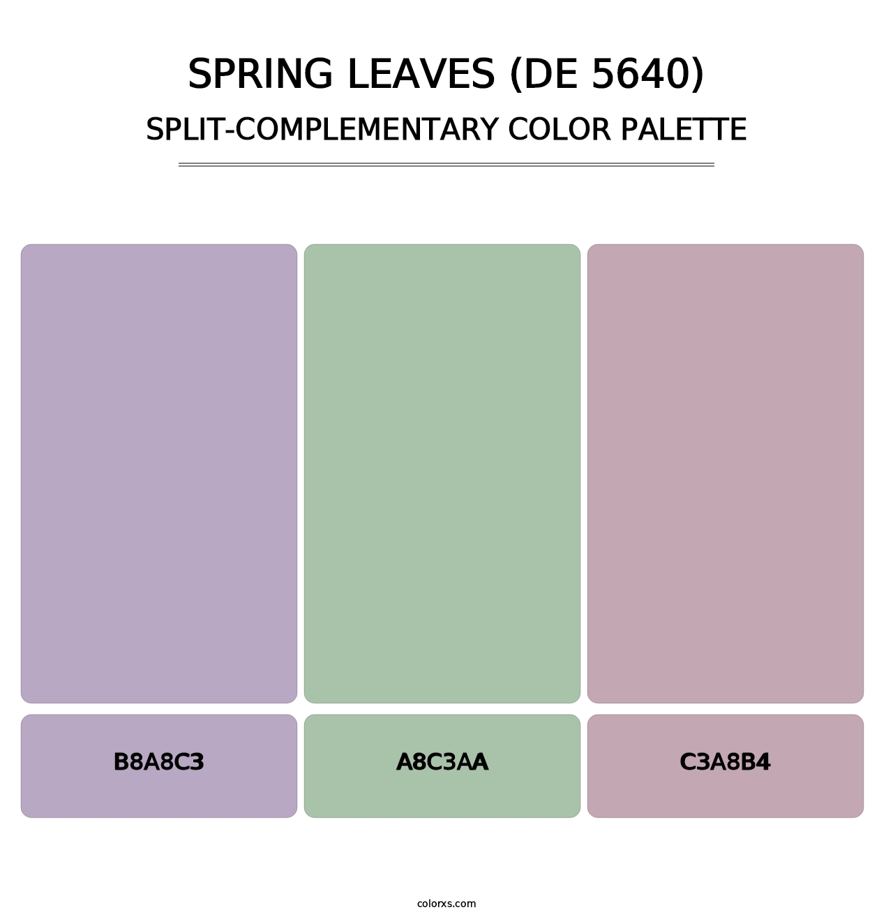 Spring Leaves (DE 5640) - Split-Complementary Color Palette