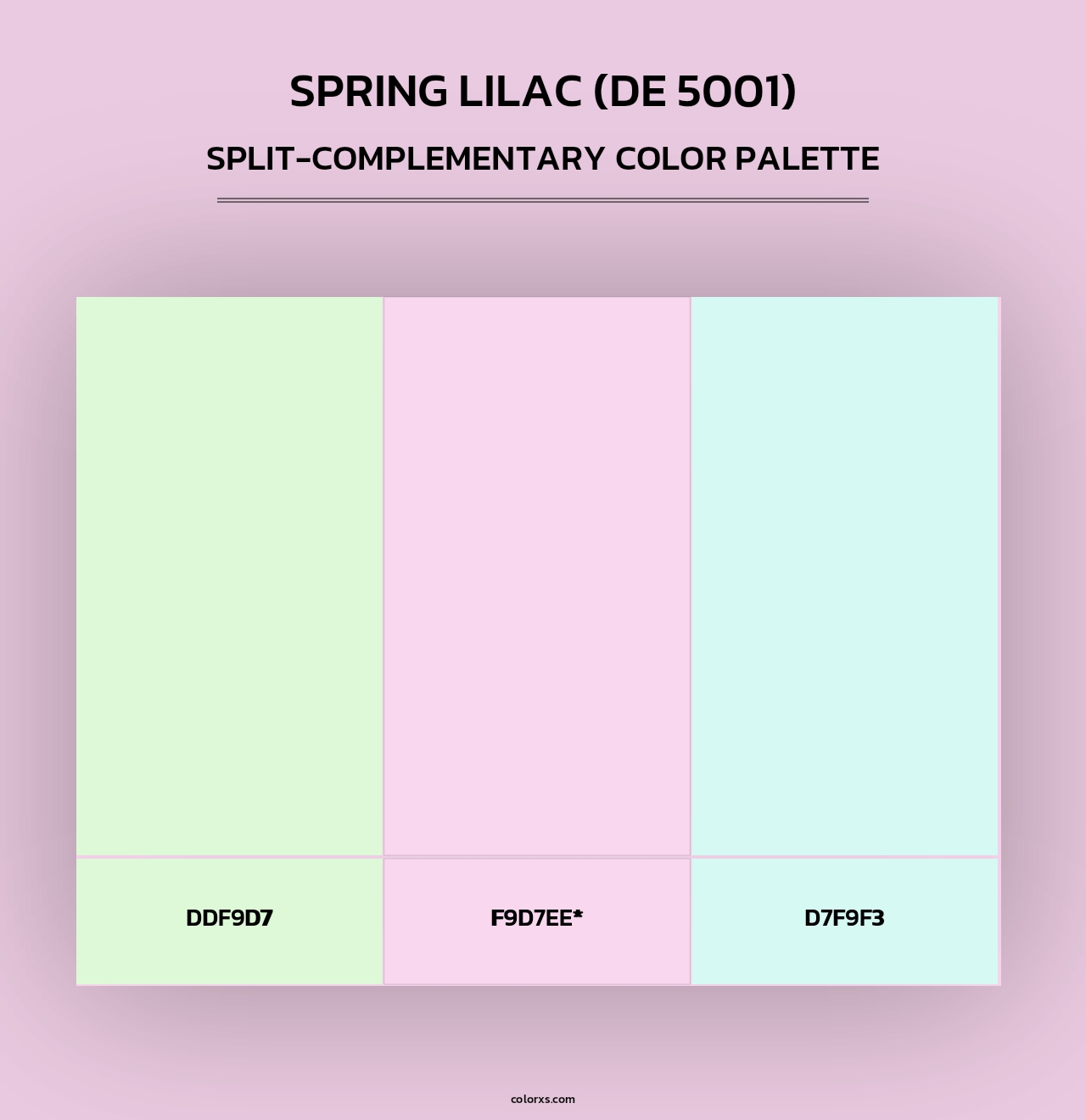 Spring Lilac (DE 5001) - Split-Complementary Color Palette